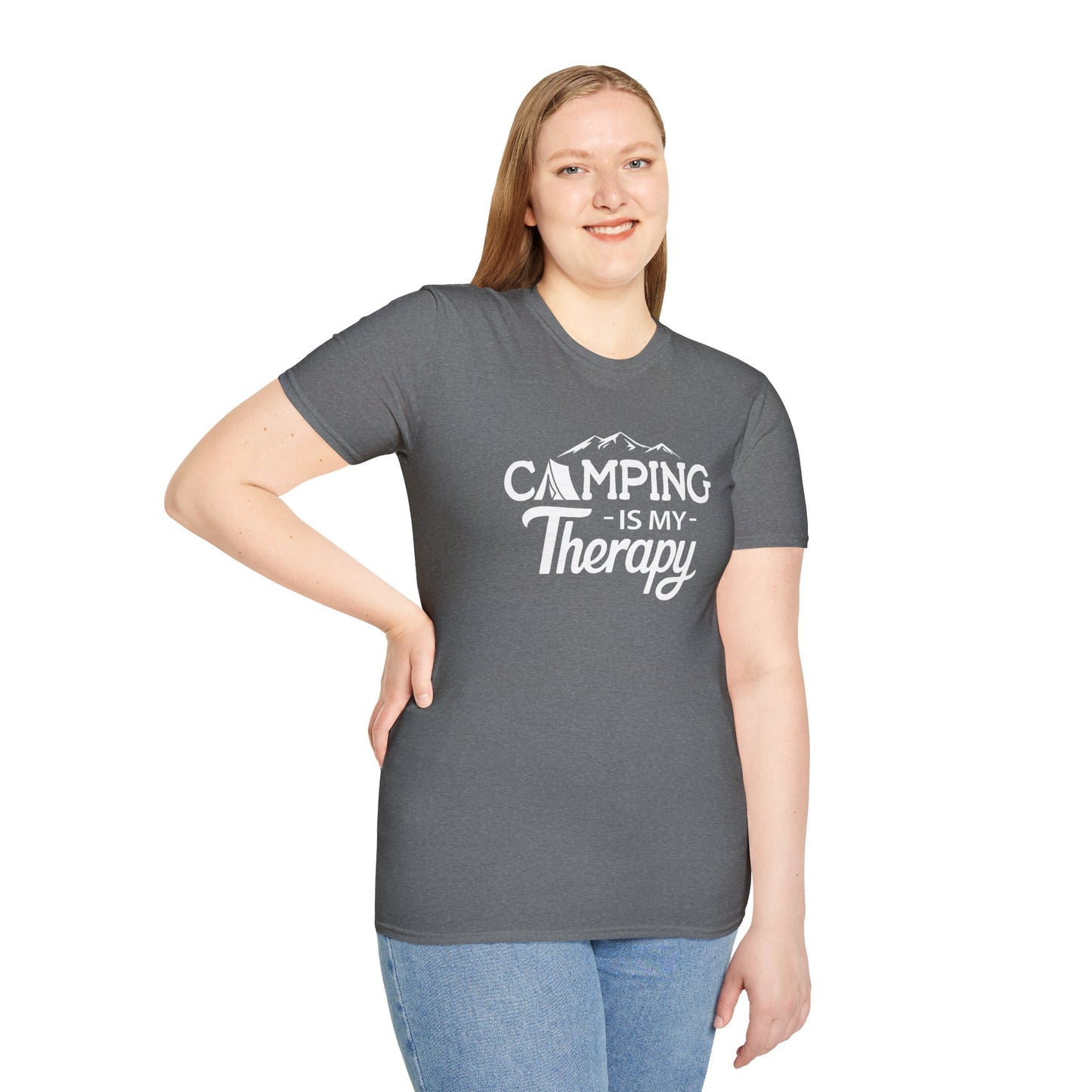 CAMPING Is My Therapy T-SHIRT | Inspirational Unisex Shirt for Campers | Gift for Outdoor Enthusiast