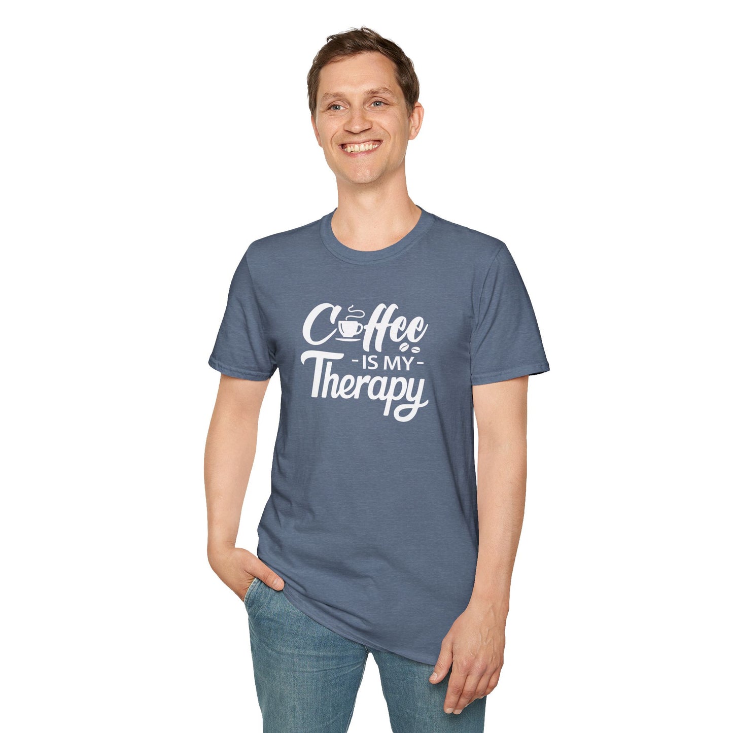 COFFEE Is My Therapy T-SHIRT | Inspirational Unisex Shirt for Coffee Lovers | Gift for Barista