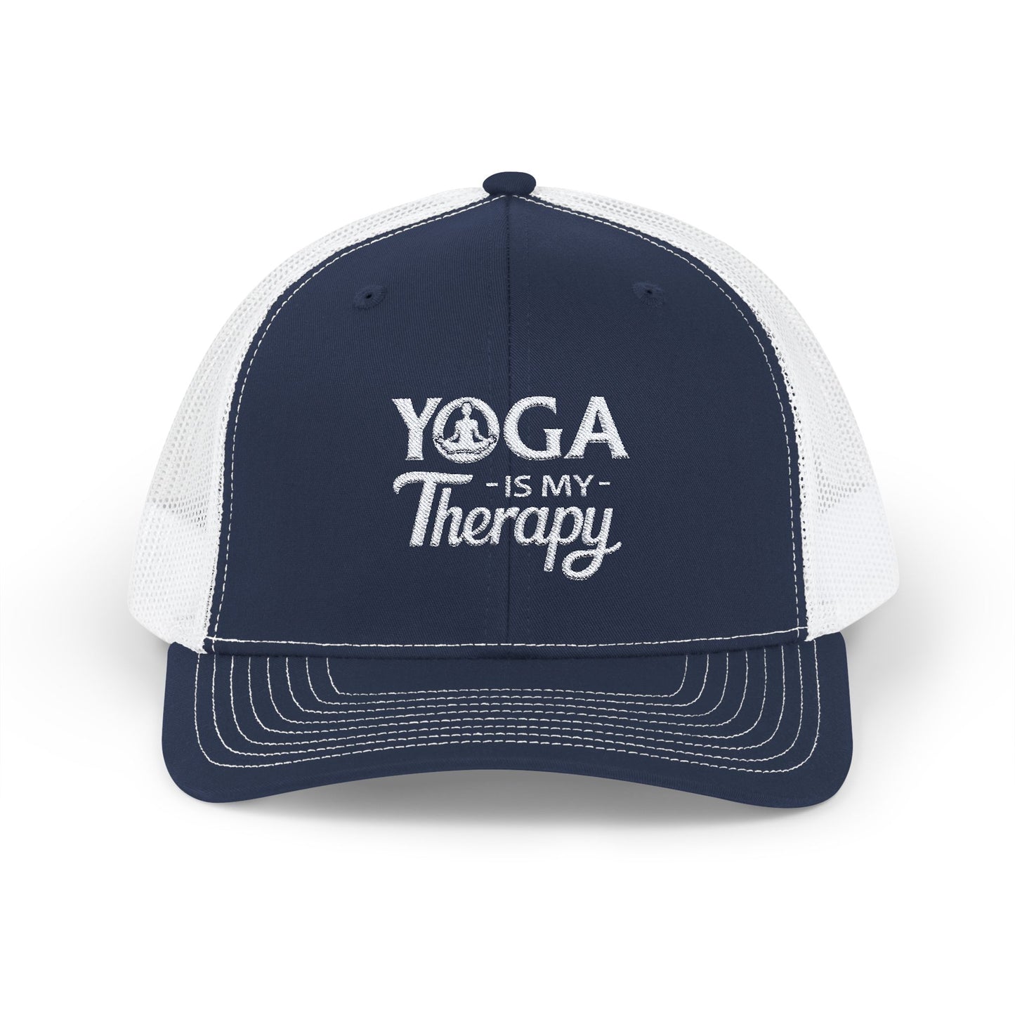 YOGA Is My Therapy EMBROIDERED HAT | Trucker Cap for Yoga Lovers | Gift for Yoga Class, Meditation