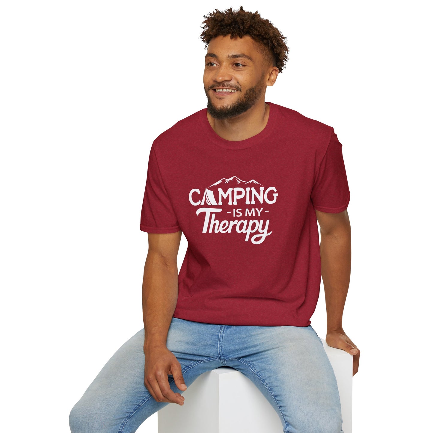 CAMPING Is My Therapy T-SHIRT | Inspirational Unisex Shirt for Campers | Gift for Outdoor Enthusiast