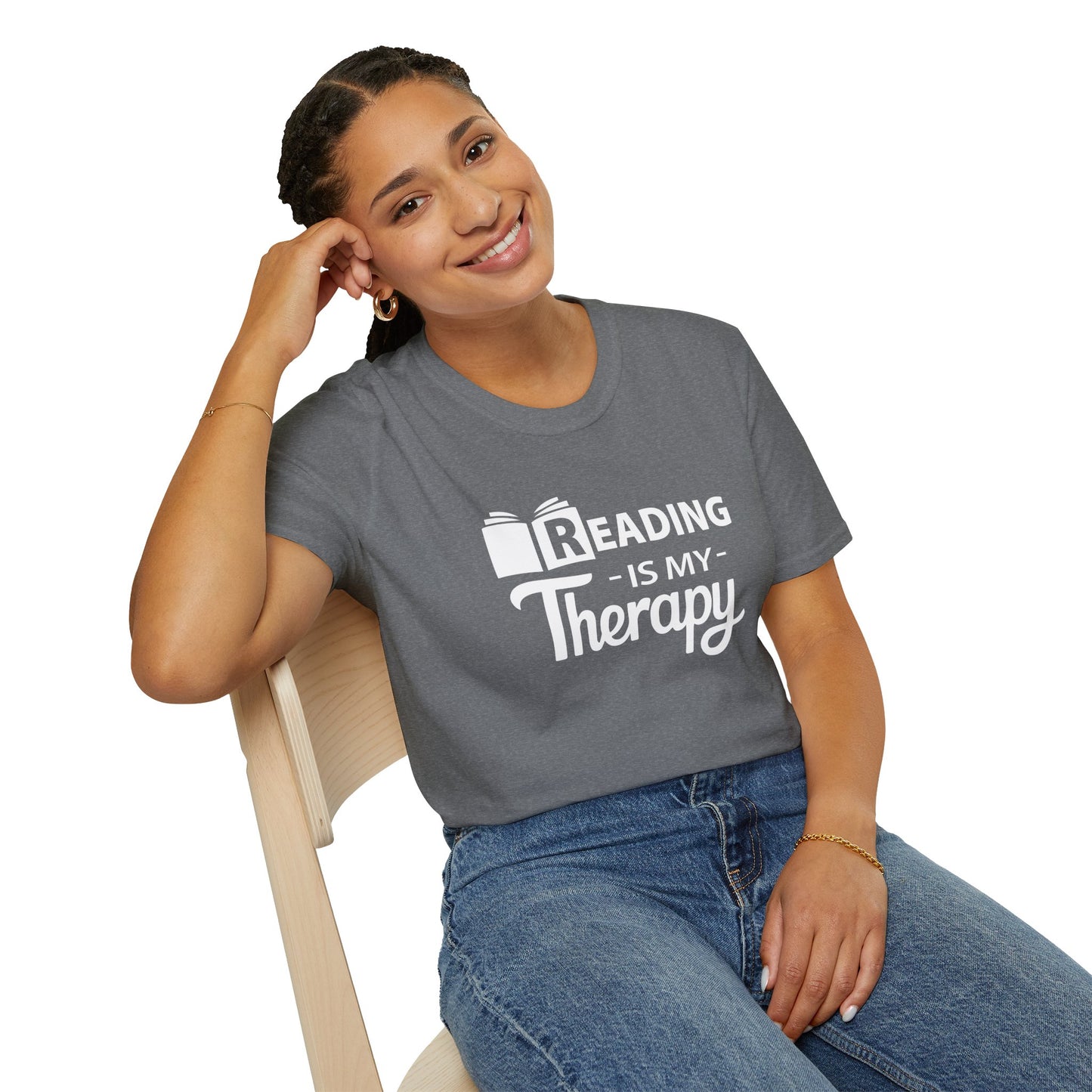 READING Is My Therapy T-SHIRT | Inspirational Unisex Shirt for Readers | Gift for Bookworms and Librarians