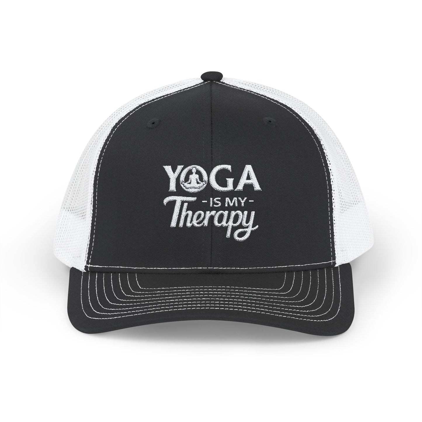 YOGA Is My Therapy EMBROIDERED HAT | Trucker Cap for Yoga Lovers | Gift for Yoga Class, Meditation