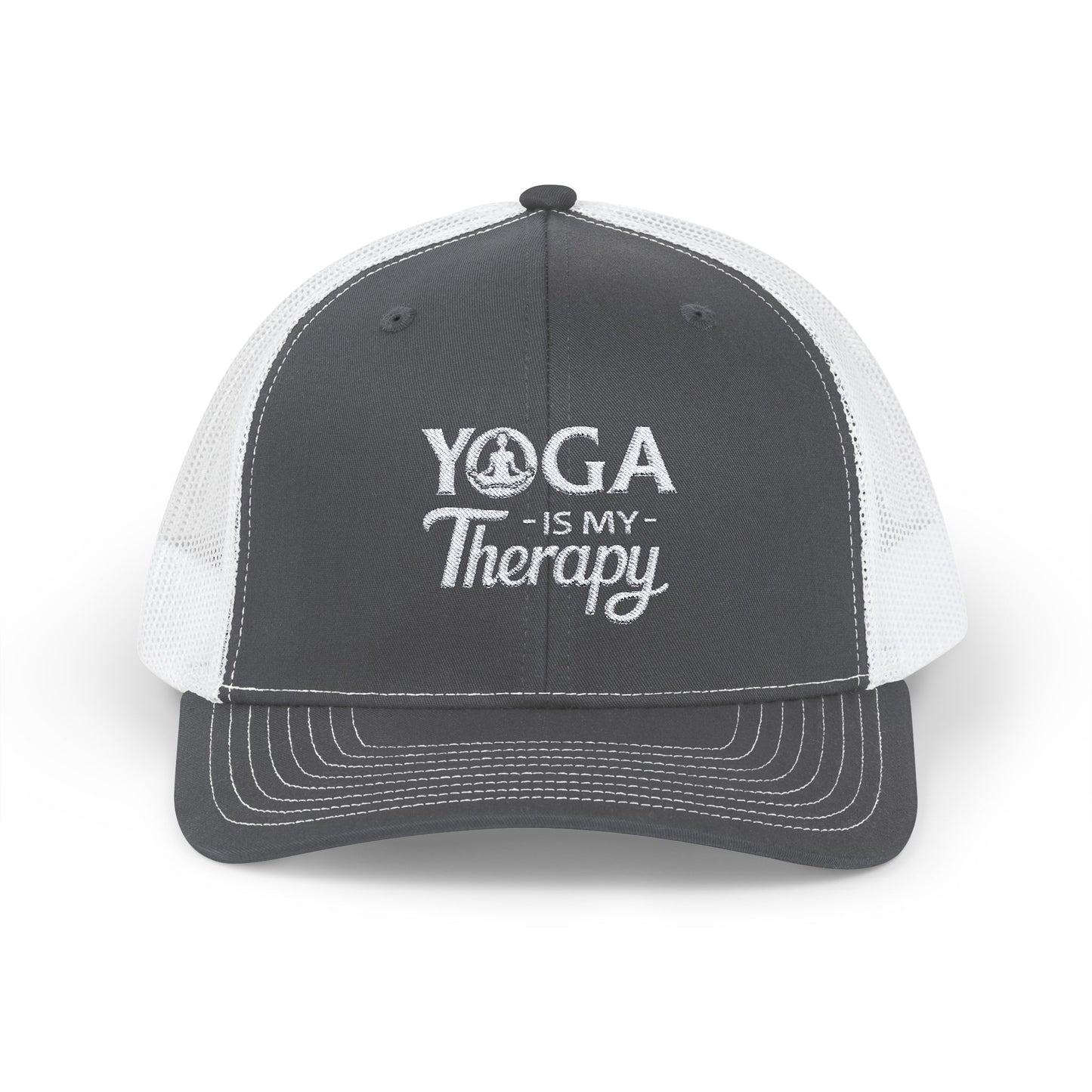 YOGA Is My Therapy EMBROIDERED HAT | Trucker Cap for Yoga Lovers | Gift for Yoga Class, Meditation