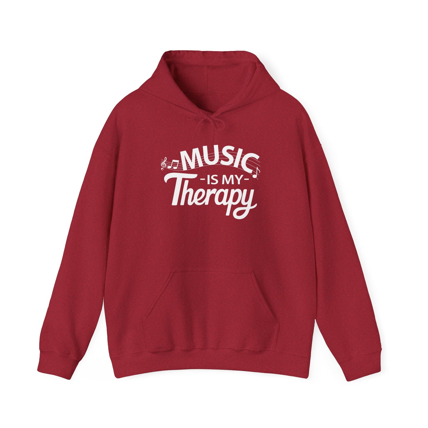 MUSIC Is My Therapy HOODIE | Inspirational Unisex Hooded Sweatshirt for Music Lover | Gift for Musician, DJ