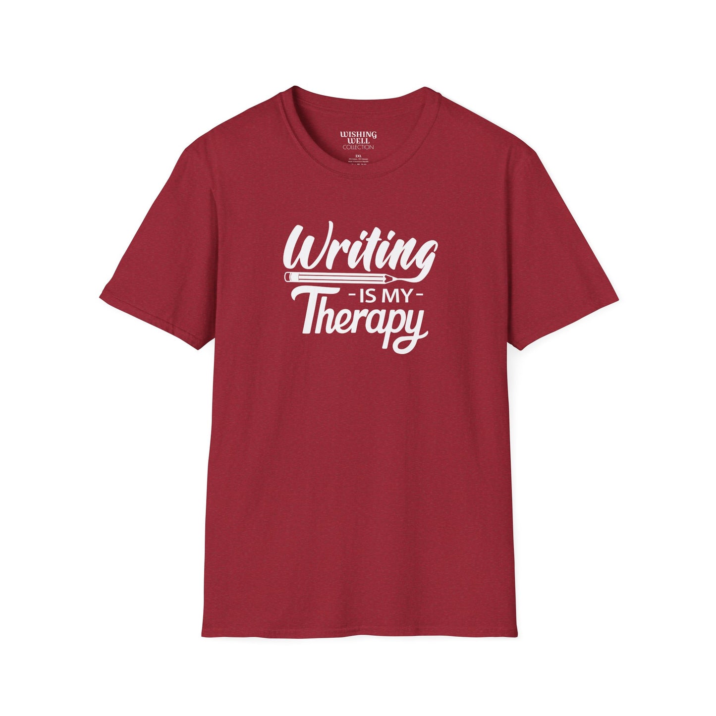 WRITING Is My Therapy T-SHIRT | Inspirational Unisex Shirt for Writers | Gift for Authors, Poets, Bloggers