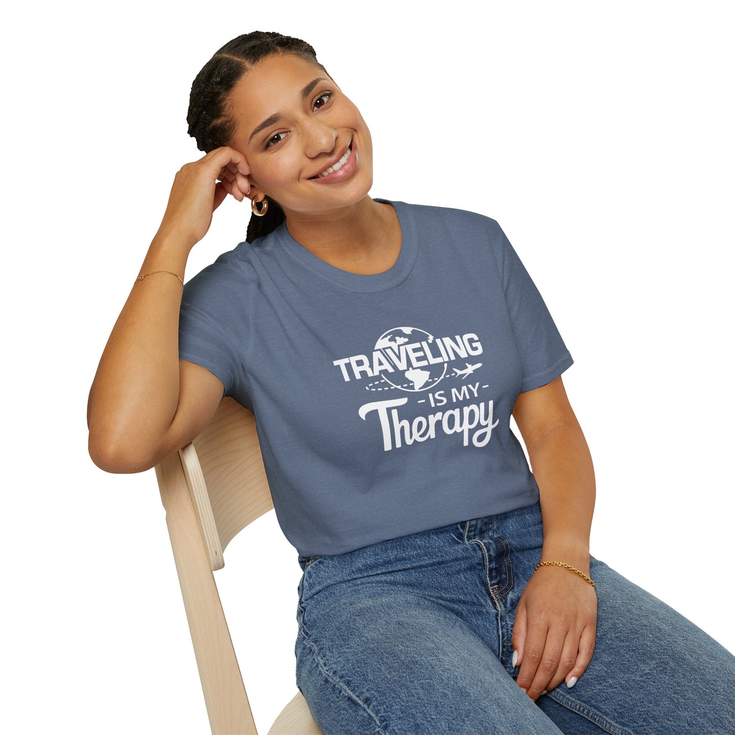 TRAVELING Is My Therapy T-SHIRT | Inspirational Unisex Shirt for Travel Lover | Gift for Wanderlusts