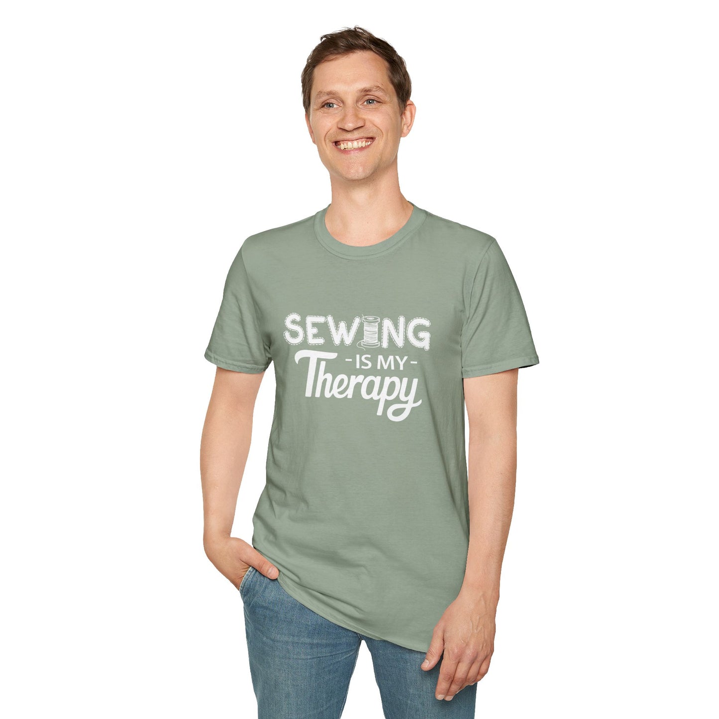 SEWING Is My Therapy T-SHIRT | Inspirational Unisex Shirt for Sewing Enthusiast | Gift for Crafters, Seamstress