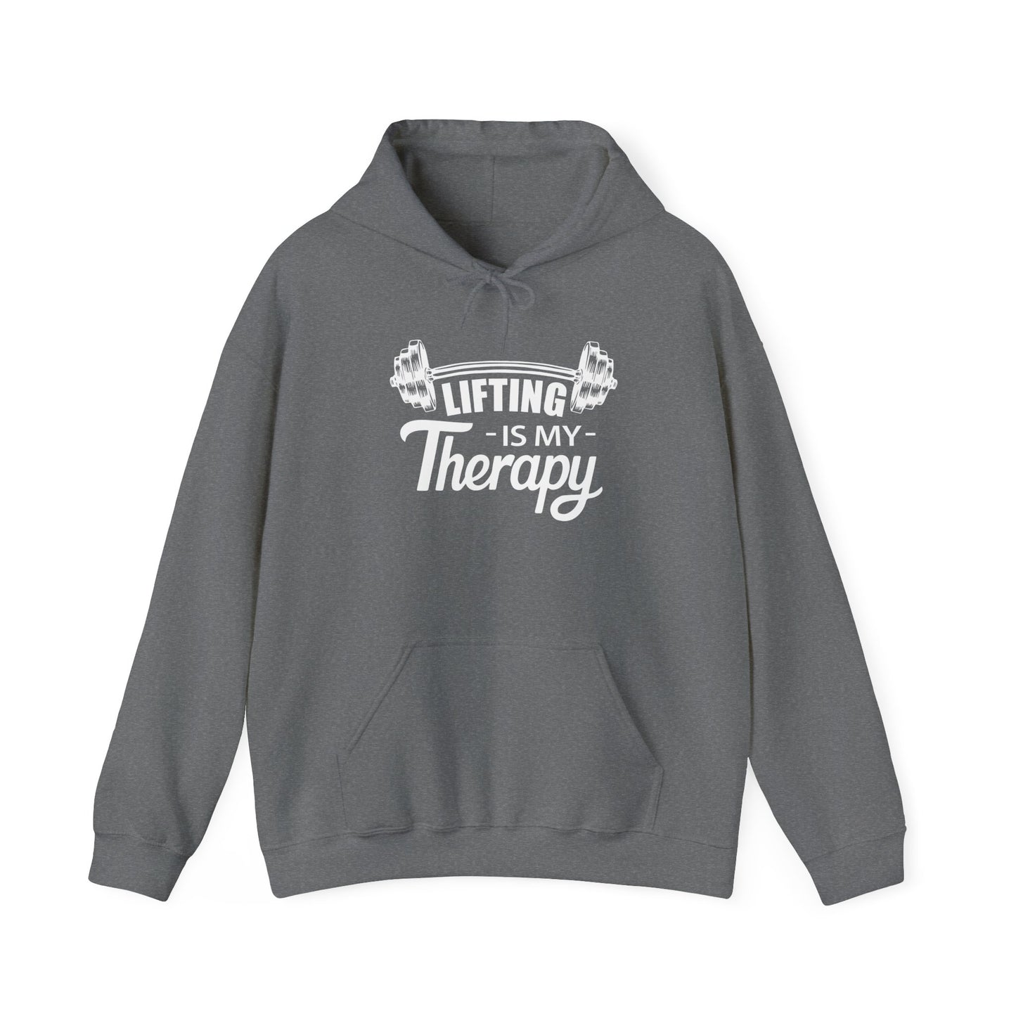 LIFTING Is My Therapy HOODIE | Inspirational Unisex Hooded Sweatshirt for Weightlifters | Gift for Gym Enthusiasts, Body Builders