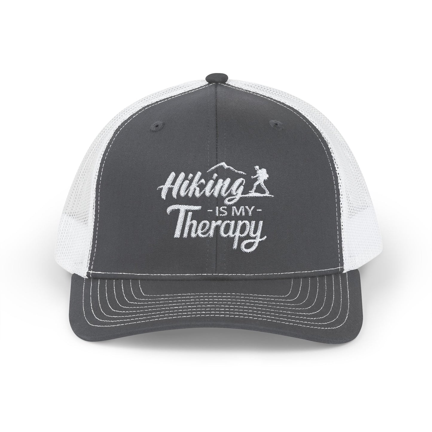HIKING Is My Therapy EMBROIDERED HAT | Trucker Cap for Hikers | Gift for Outdoor Enthusiast