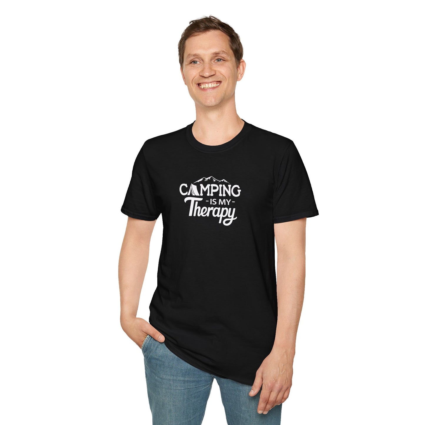 CAMPING Is My Therapy T-SHIRT | Inspirational Unisex Shirt for Campers | Gift for Outdoor Enthusiast