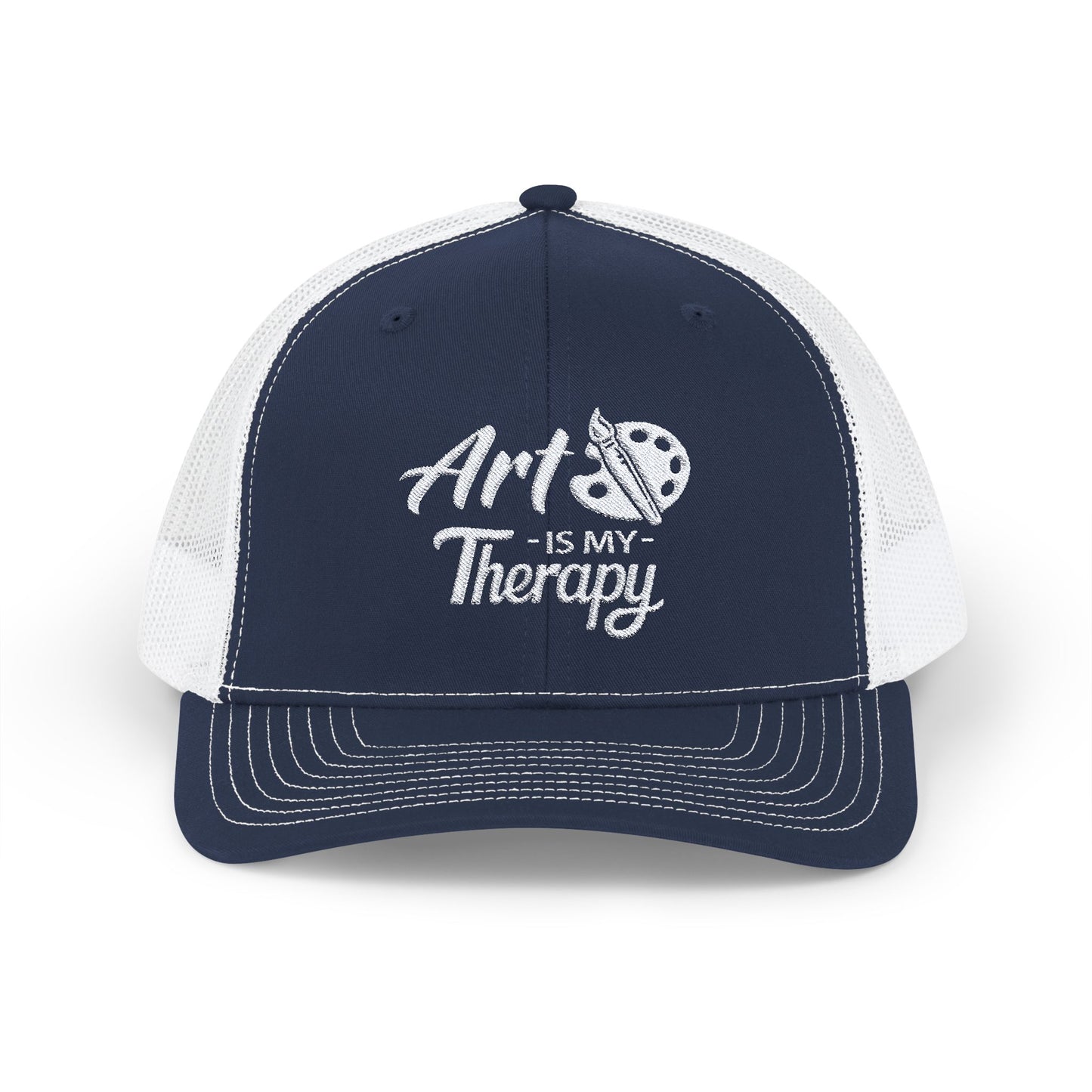 ART Is My Therapy EMBROIDERED HAT | Trucker Cap for Artists | Creative Gift Idea for Art Enthusiasts