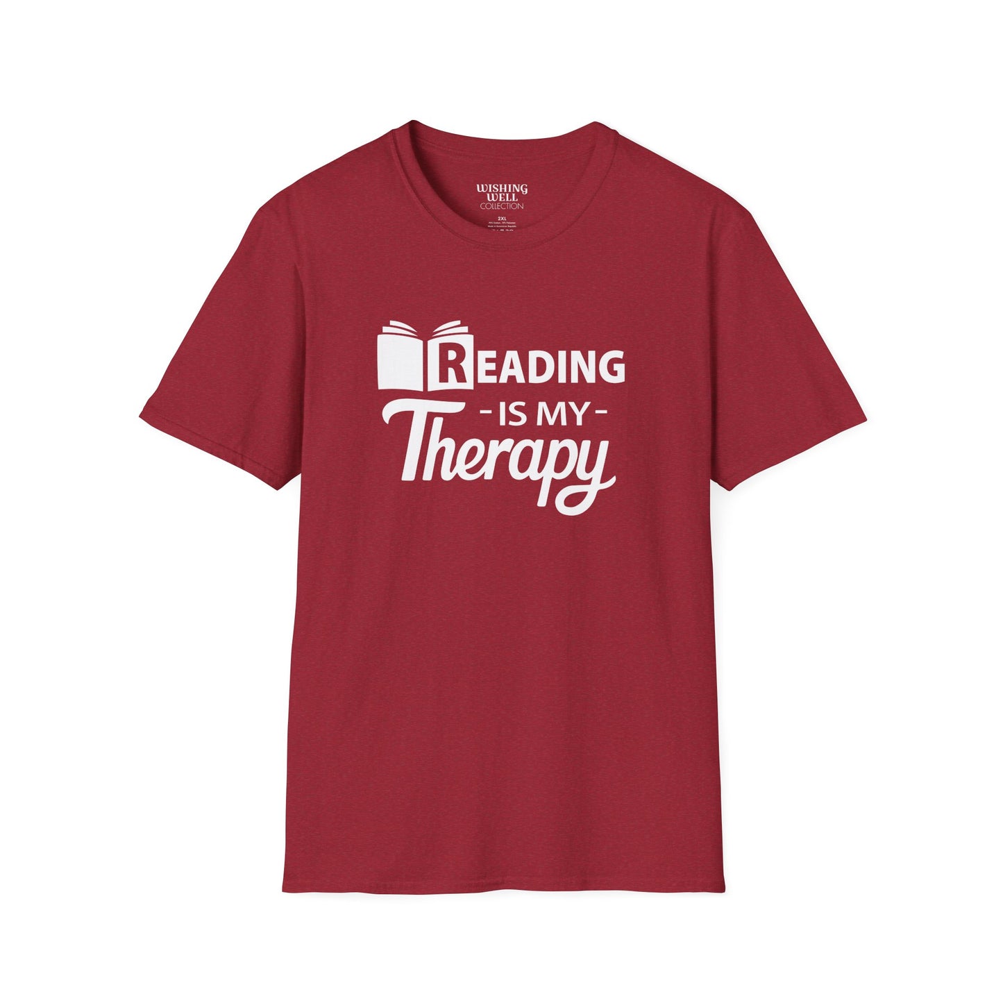 READING Is My Therapy T-SHIRT | Inspirational Unisex Shirt for Readers | Gift for Bookworms and Librarians