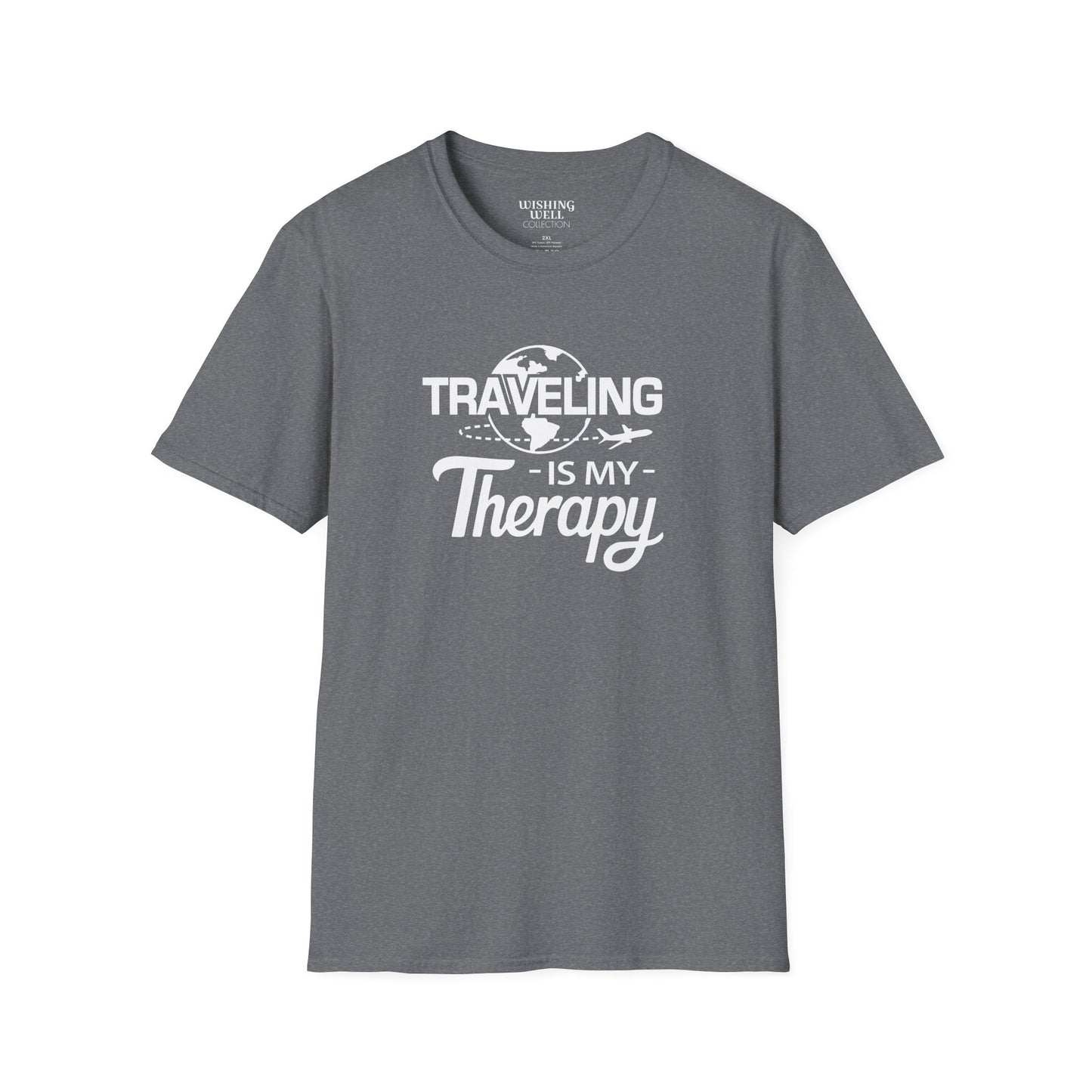 TRAVELING Is My Therapy T-SHIRT | Inspirational Unisex Shirt for Travel Lover | Gift for Wanderlusts
