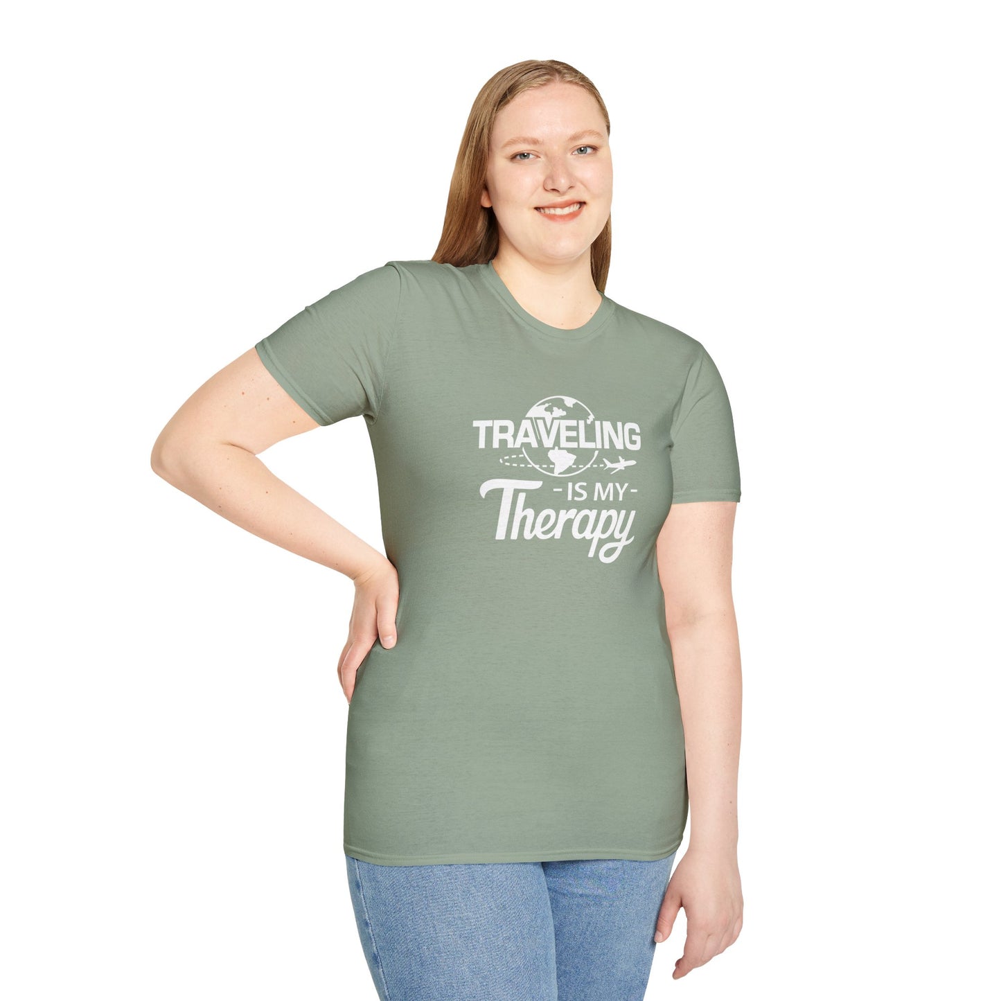 TRAVELING Is My Therapy T-SHIRT | Inspirational Unisex Shirt for Travel Lover | Gift for Wanderlusts