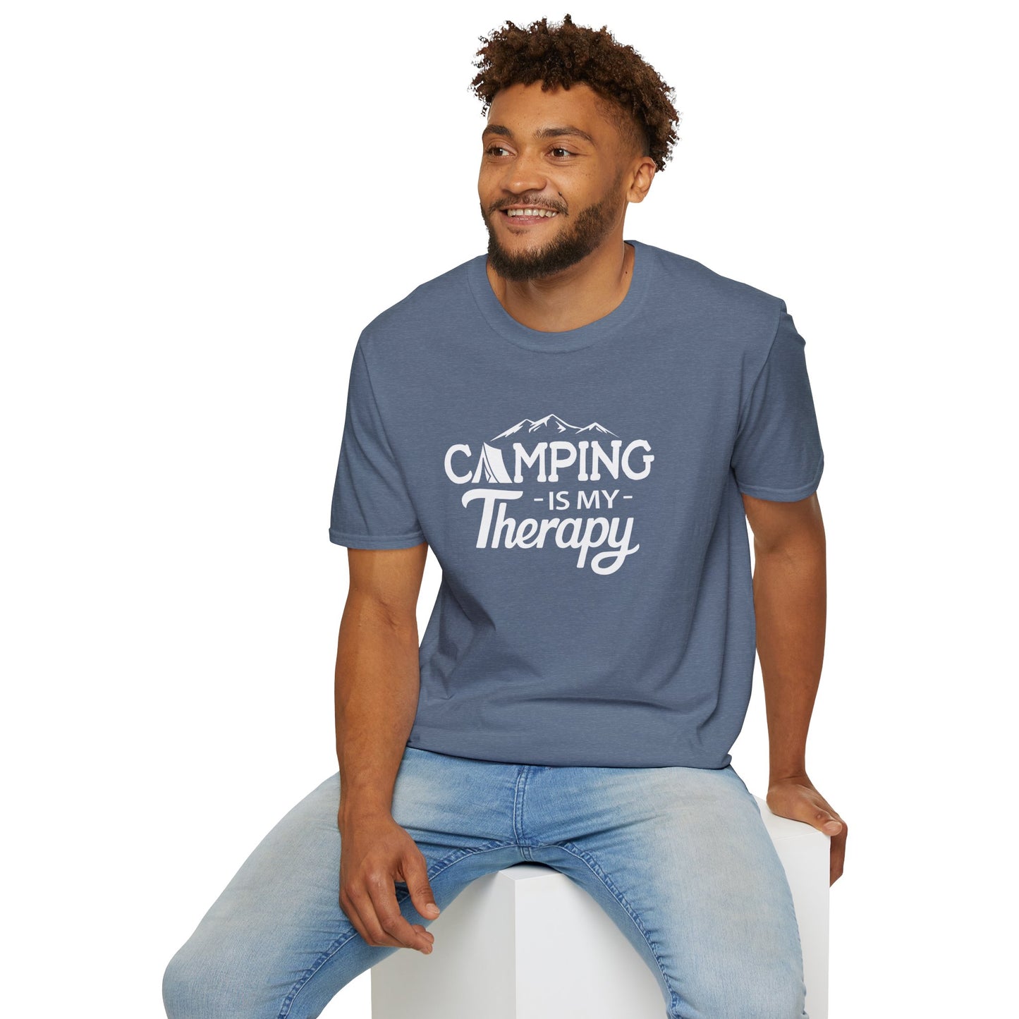 CAMPING Is My Therapy T-SHIRT | Inspirational Unisex Shirt for Campers | Gift for Outdoor Enthusiast