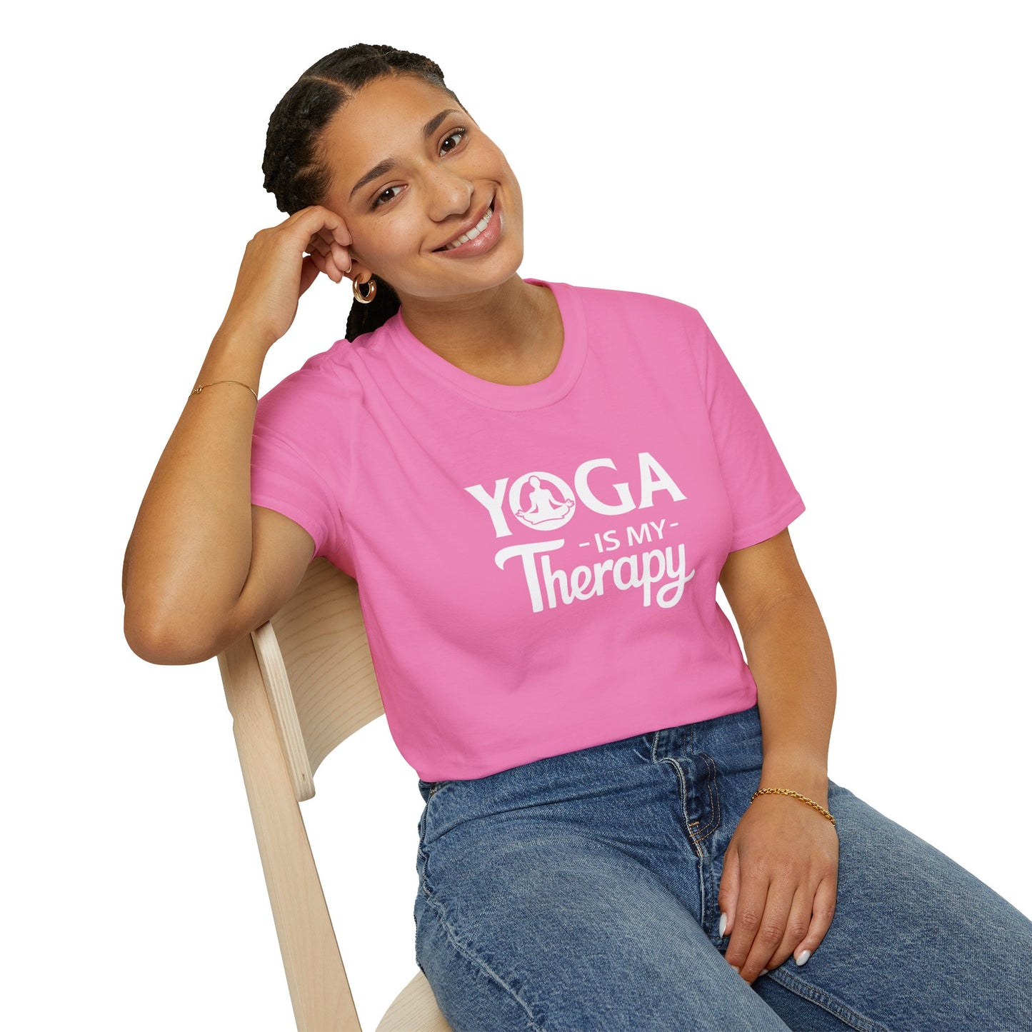 YOGA Is My Therapy T-SHIRT | Inspirational Unisex Shirt for Yoga Lover | Gift for Yoga Class, Meditation