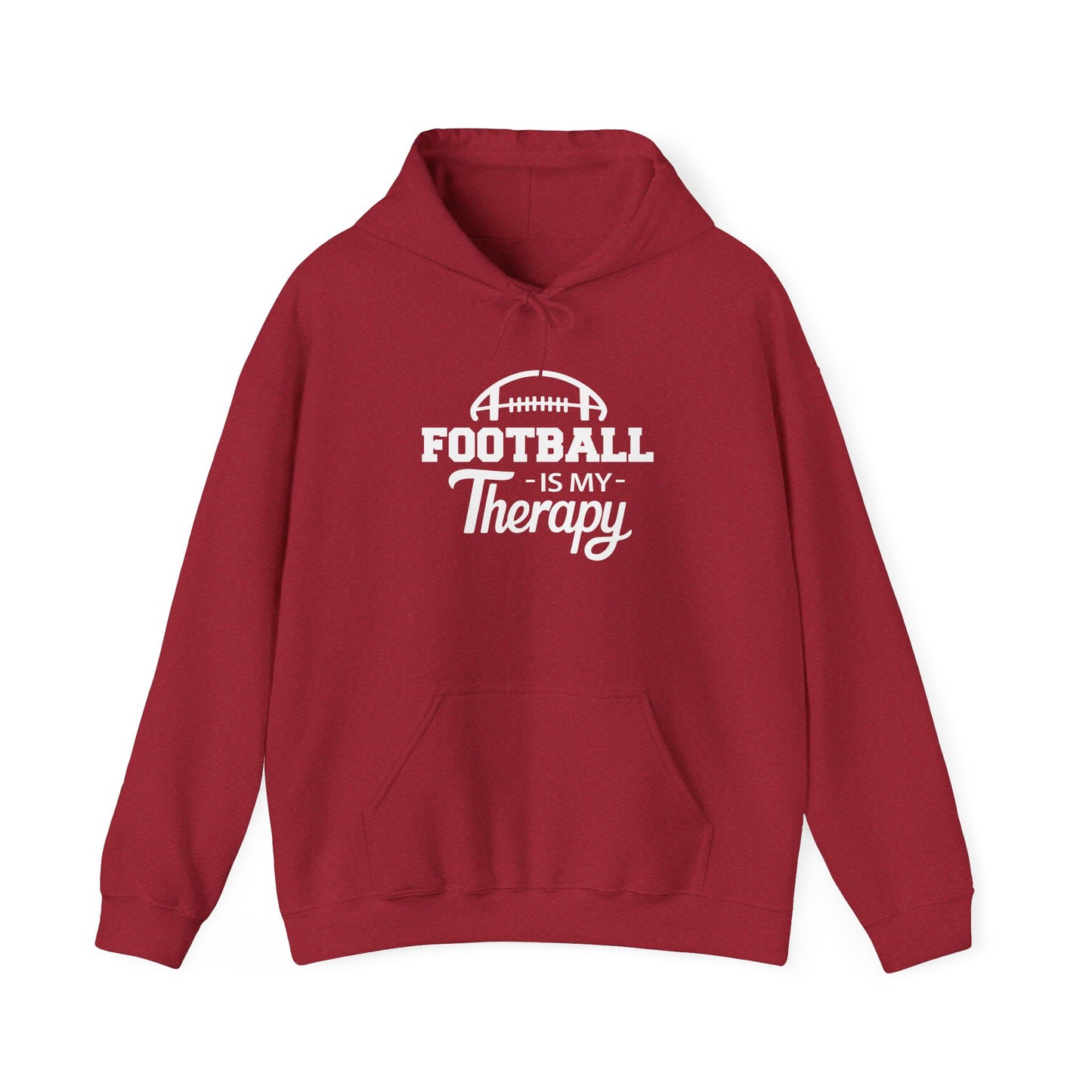 FOOTBALL Is My Therapy HOODIE | Inspirational Unisex Hooded Sweatshirt for Football Lover | Sports Fan Game Day Gift