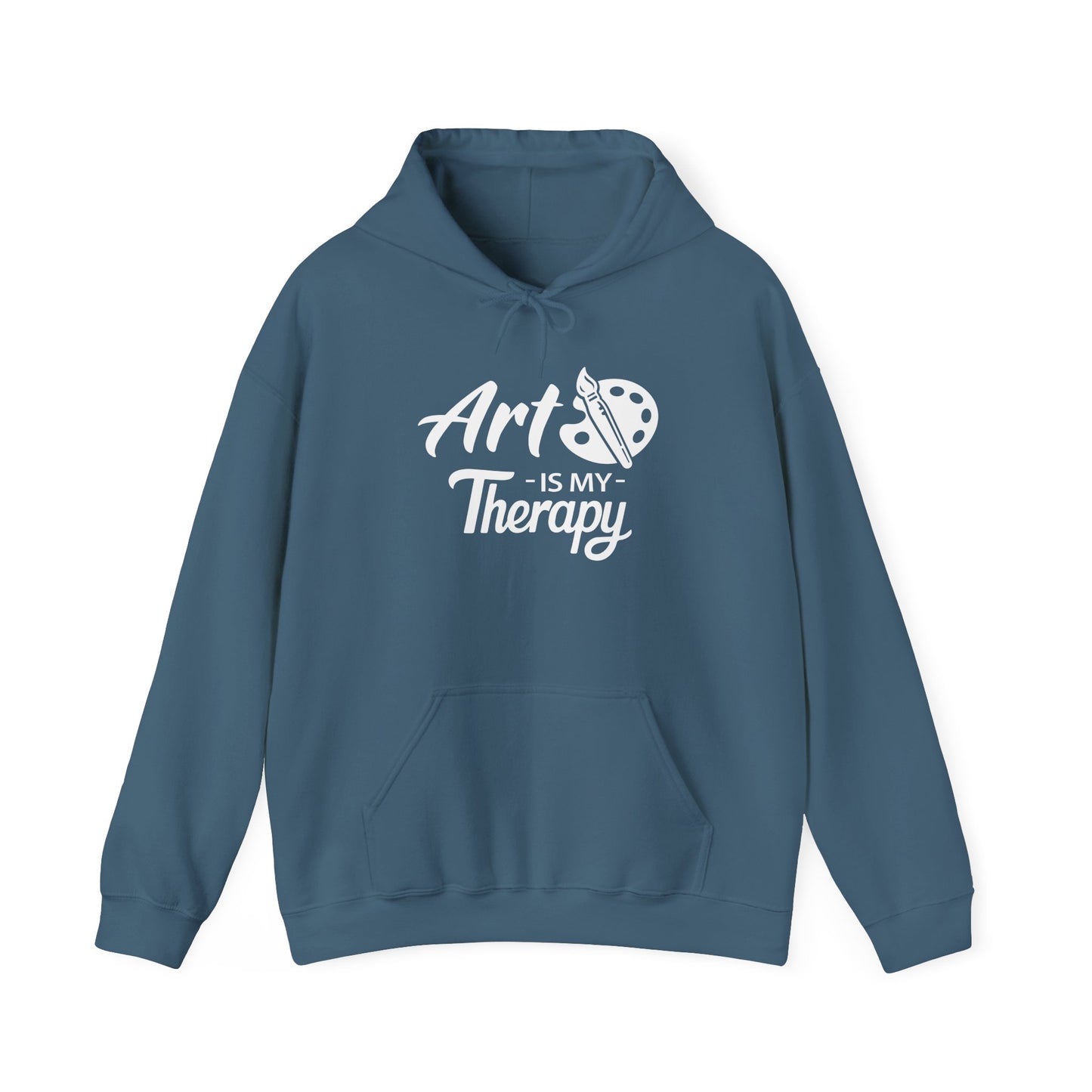 ART Is My Therapy HOODIE | Inspirational Unisex Hooded Sweatshirt for Art Lovers | Creative Gift for Artists & Art Enthusiasts