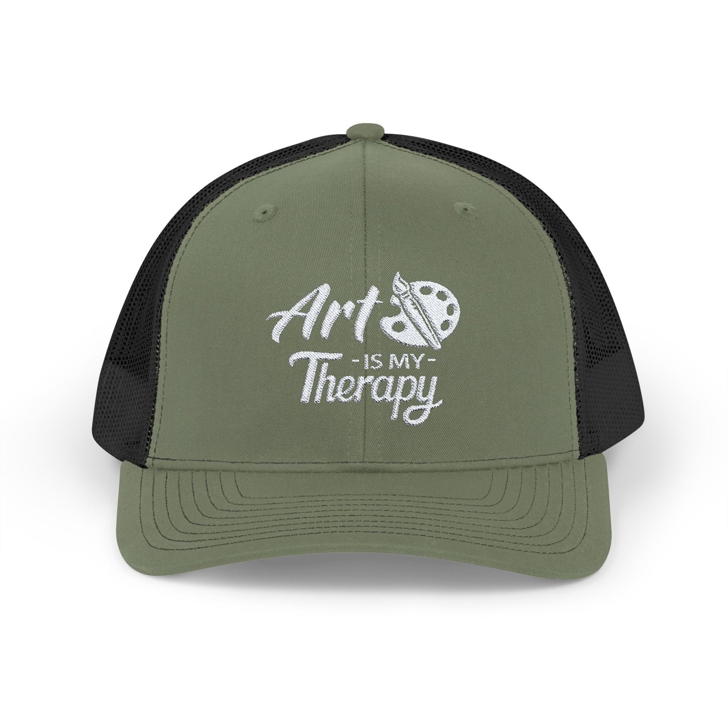 ART Is My Therapy EMBROIDERED HAT | Trucker Cap for Artists | Creative Gift Idea for Art Enthusiasts