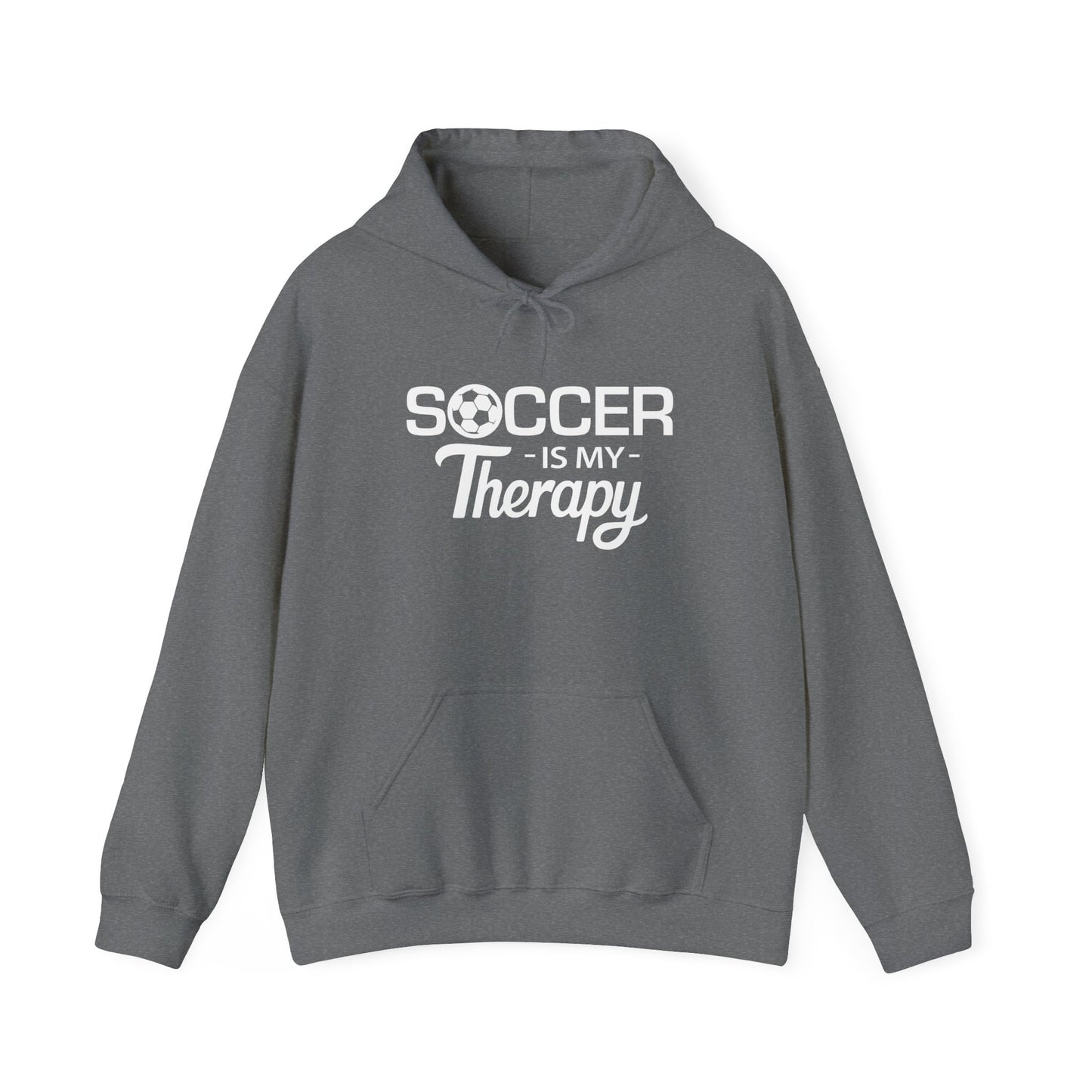 SOCCER Is My Therapy HOODIE | Inspirational Unisex Hooded Sweatshirt for Soccer Lover | Gift for Soccer Players, Coach