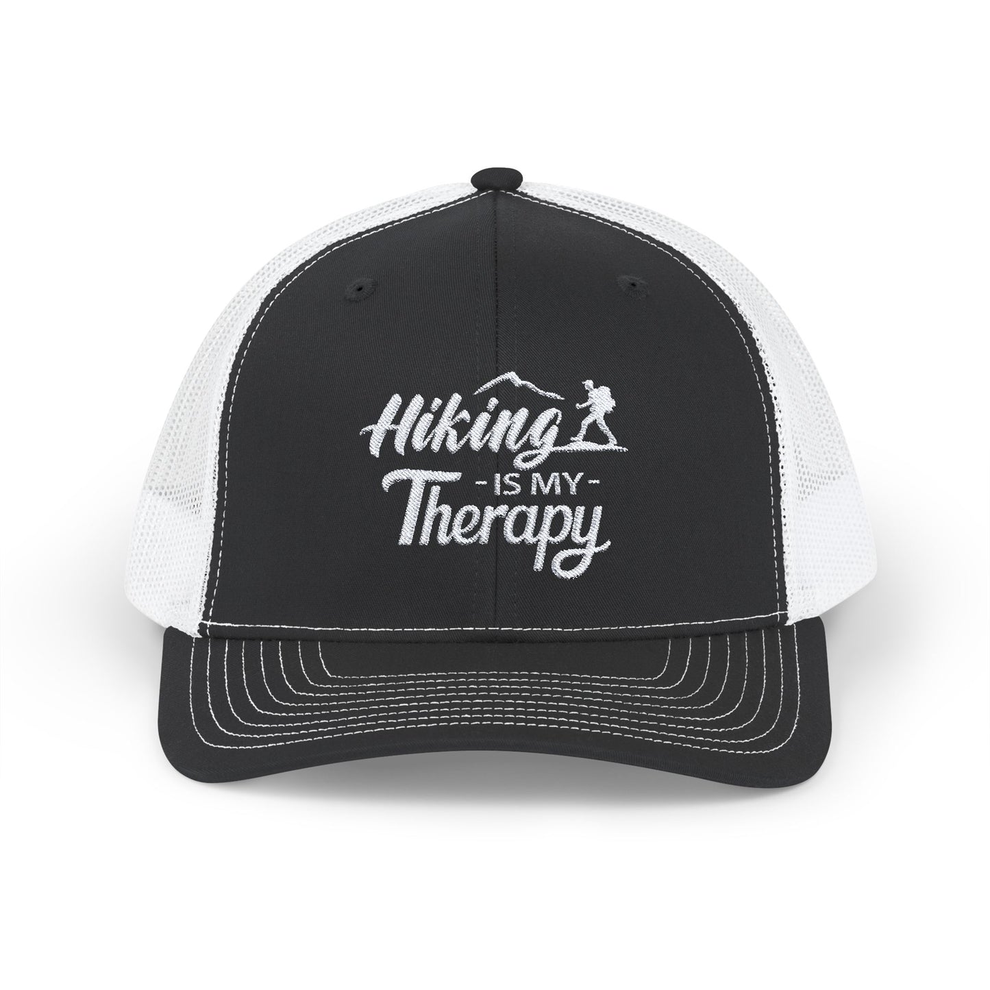 HIKING Is My Therapy EMBROIDERED HAT | Trucker Cap for Hikers | Gift for Outdoor Enthusiast