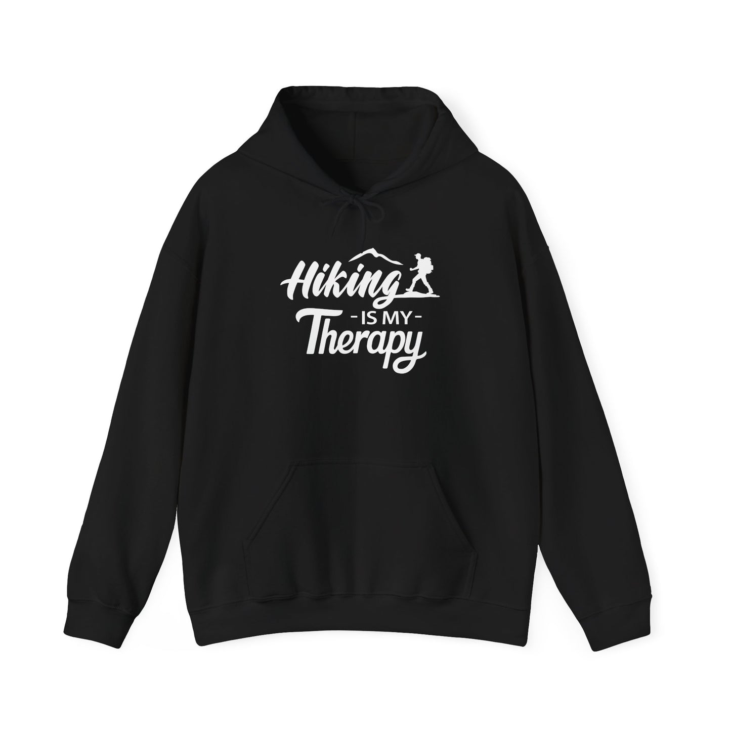 HIKING Is My Therapy HOODIE | Inspirational Unisex Hooded Sweatshirt for Hikers | Gift for Hiking Lover Outdoor Enthusiasts