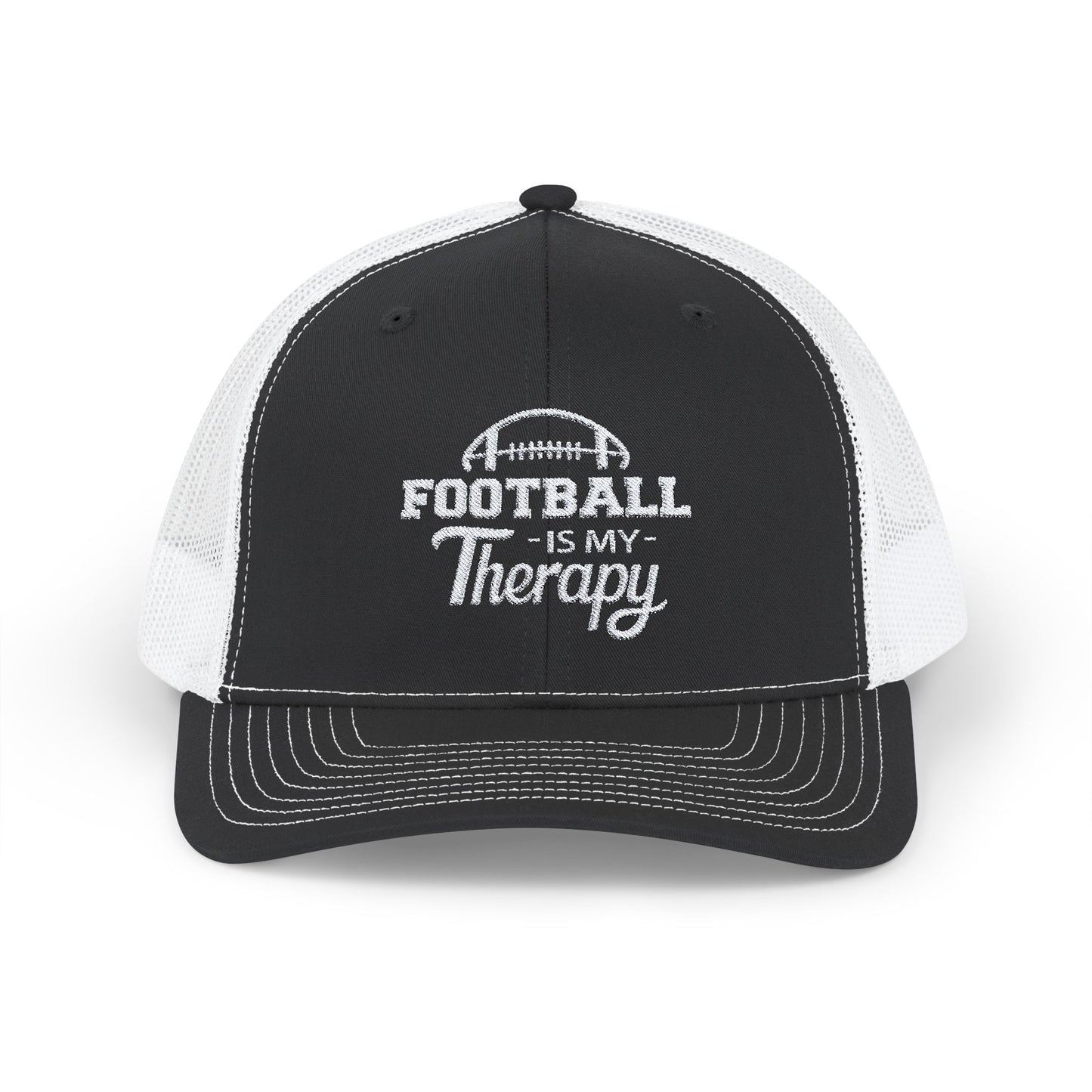 FOOTBALL Is My Therapy EMBROIDERED HAT | Trucker Cap for Football Fans | Gift for Sports Enthusiasts