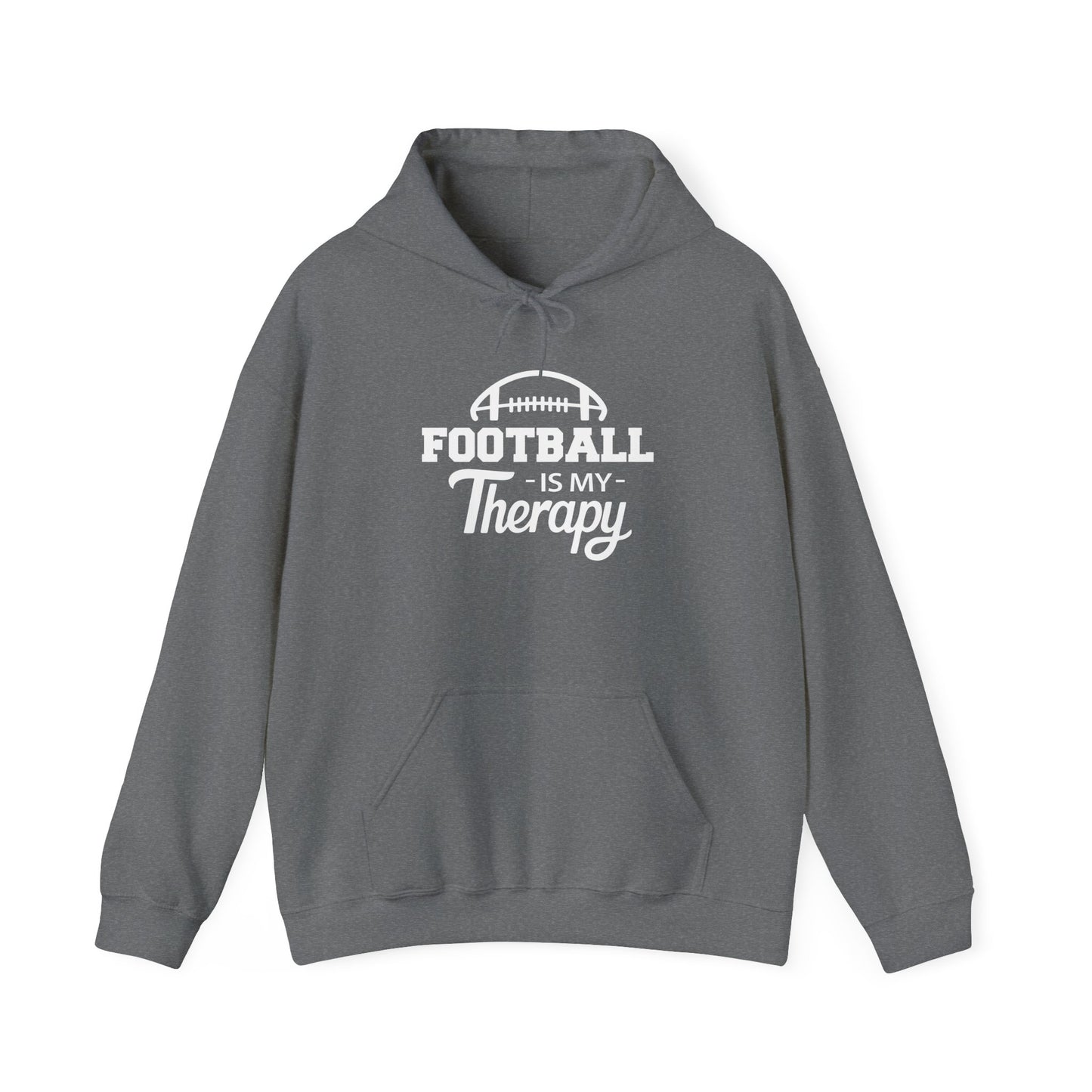 FOOTBALL Is My Therapy HOODIE | Inspirational Unisex Hooded Sweatshirt for Football Lover | Sports Fan Game Day Gift