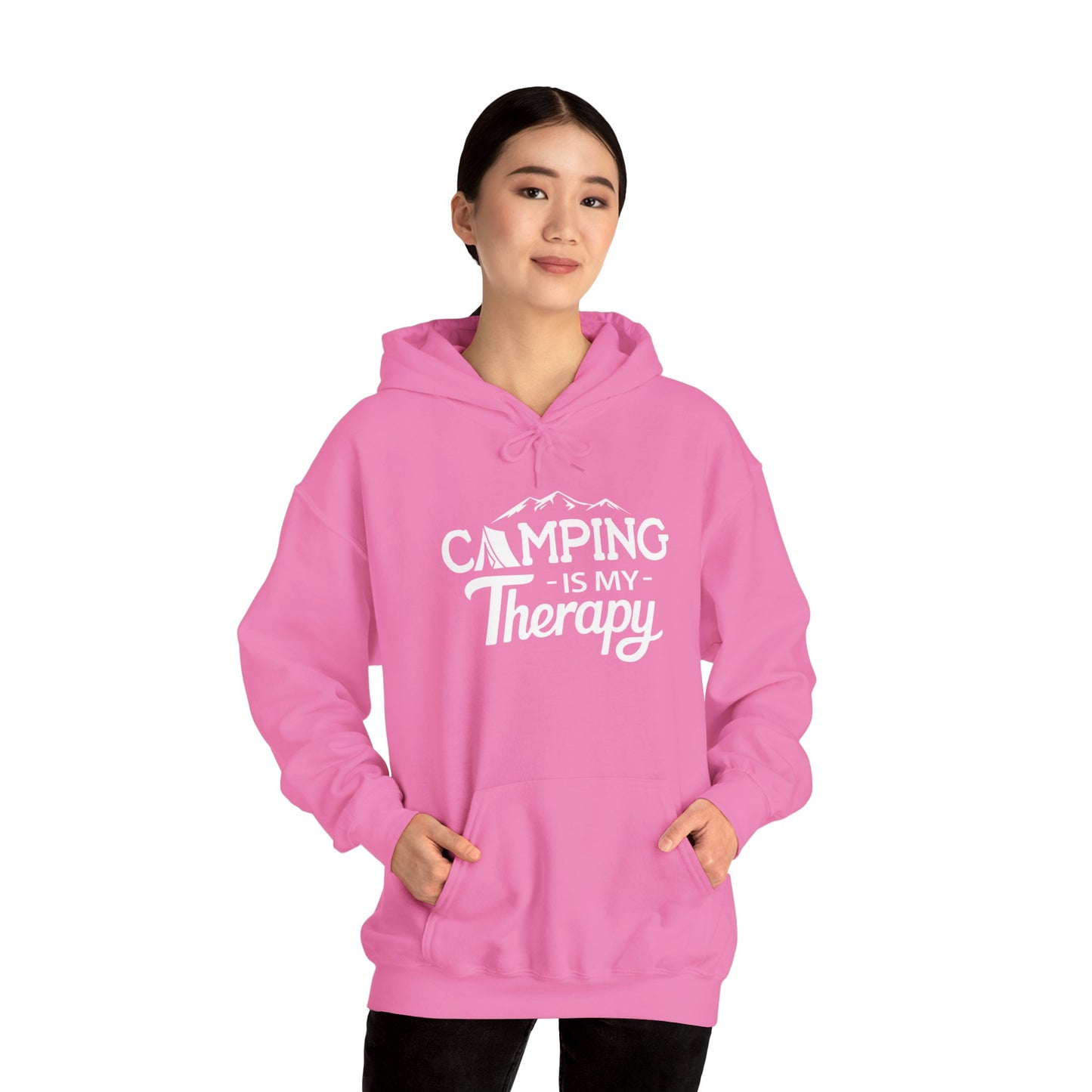 CAMPING Is My Therapy HOODIE | Inspirational Unisex Hooded Sweatshirt for Campers | Gift for Outdoor Enthusiast