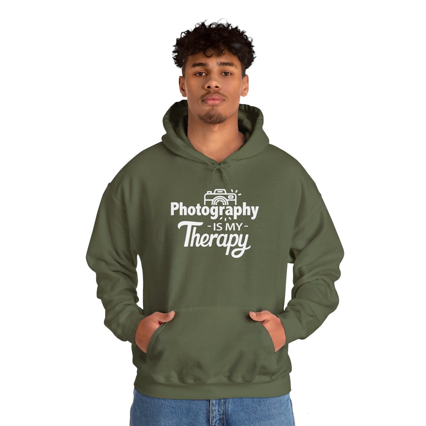 PHOTOGRAPHY Is My Therapy HOODIE | Inspirational Unisex Hooded Sweatshirt for Photographers | Gift for Photo Enthusiast