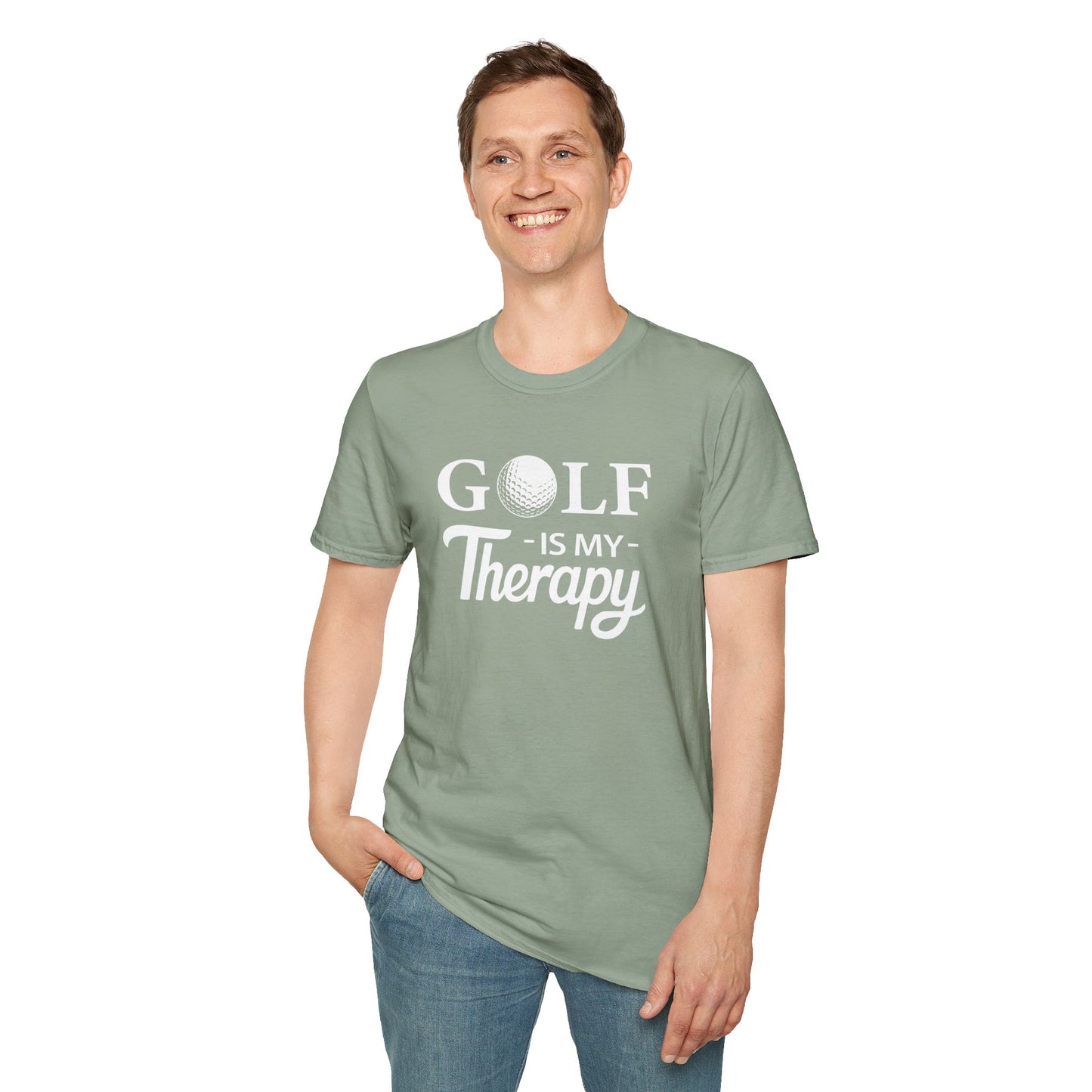 GOLF is My Therapy T-SHIRT | Inspirational Unisex Shirt for Golfers | Gift for Golf Enthusiasts