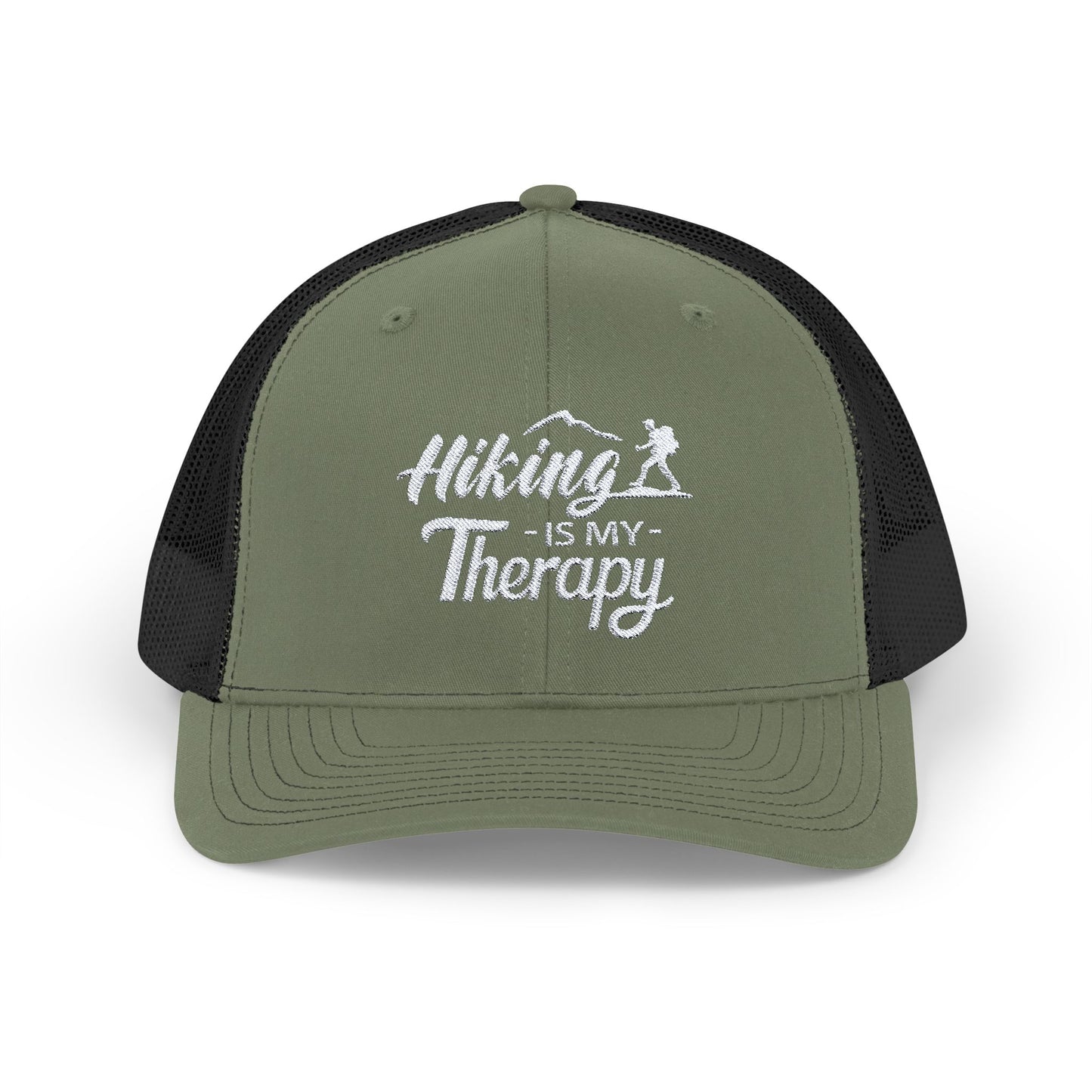 HIKING Is My Therapy EMBROIDERED HAT | Trucker Cap for Hikers | Gift for Outdoor Enthusiast