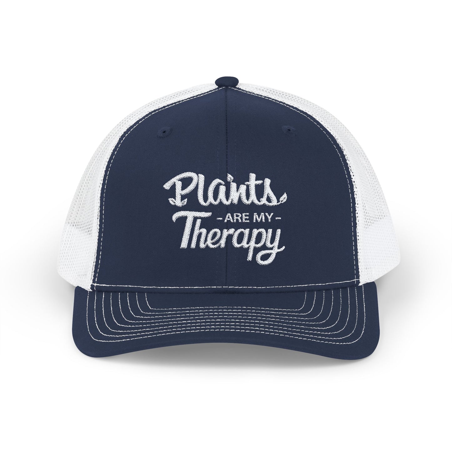 PLANTS Are My Therapy EMBROIDERED HAT | Trucker Cap for Plant Lovers | Gift for Gardener