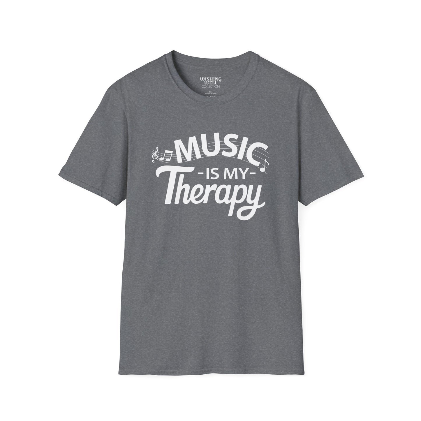 MUSIC Is My Therapy T-SHIRT | Inspirational Unisex Shirt for Music Lovers | Gift for Musicians, DJs