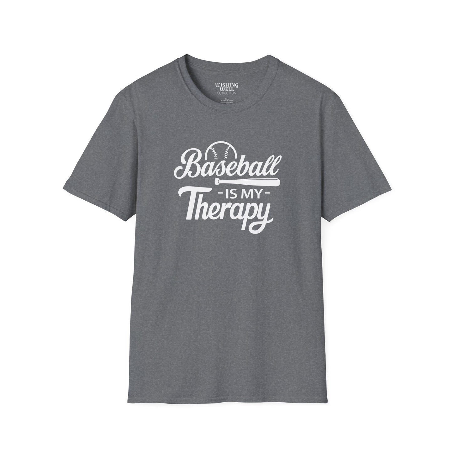 BASEBALL Is My Therapy T-SHIRT | Inspirational Unisex Shirt for Baseball Lovers | Gift for Baseball Players or Coach