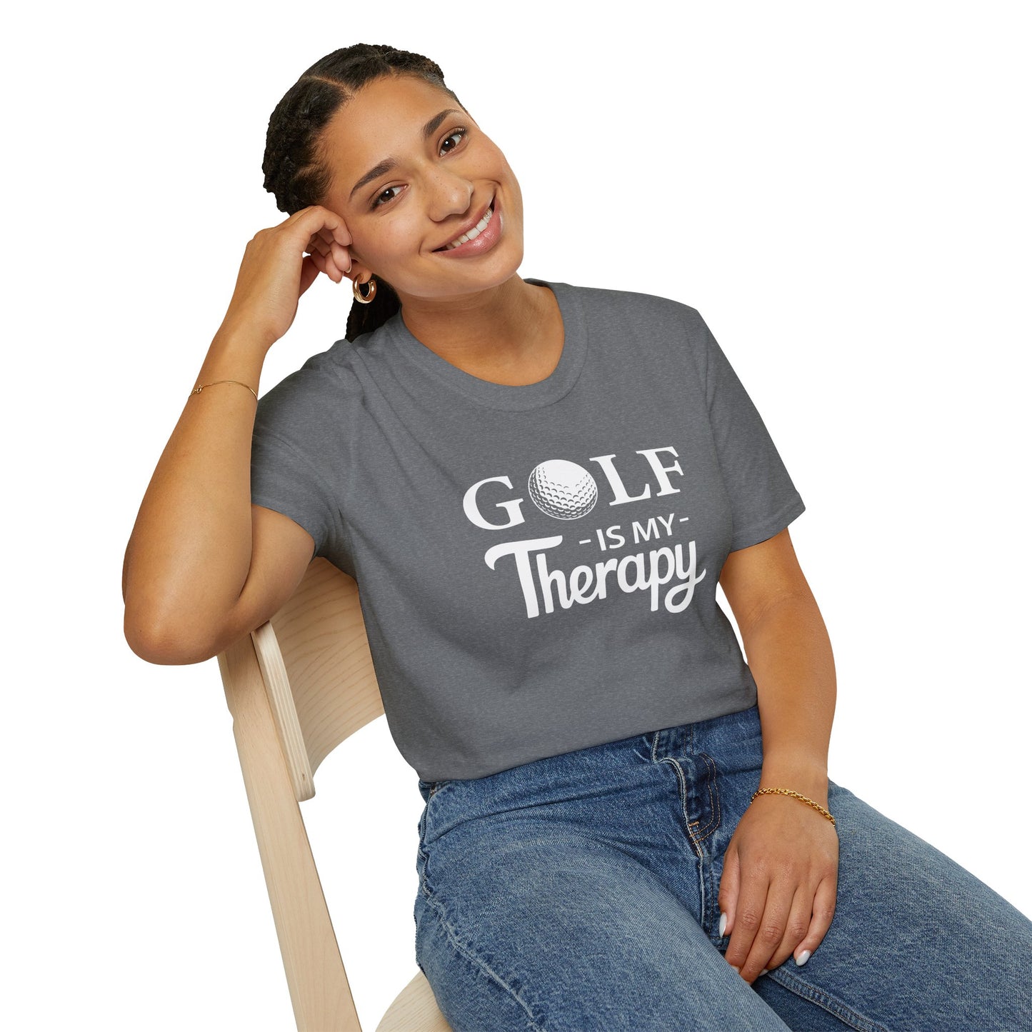 GOLF is My Therapy T-SHIRT | Inspirational Unisex Shirt for Golfers | Gift for Golf Enthusiasts