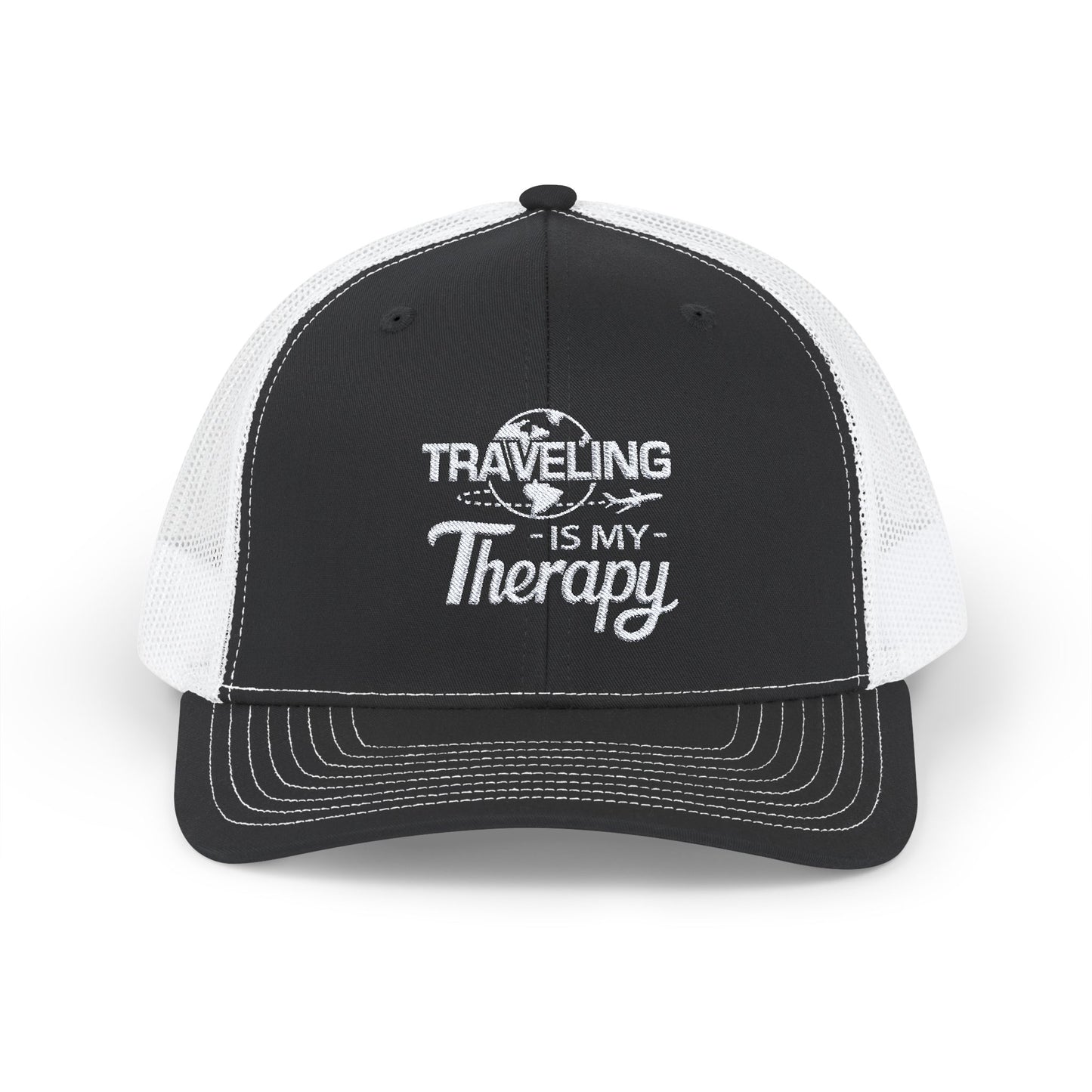 TRAVELING Is My Therapy EMBROIDERED HAT | Trucker Cap for for Travel Lovers | Gift for Wanderlusts