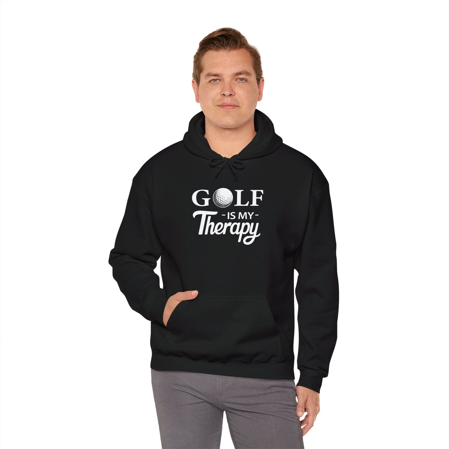 GOLF Is My Therapy HOODIE | Inspirational Unisex Shirt for Golfers | Gift for Golf Enthusiasts