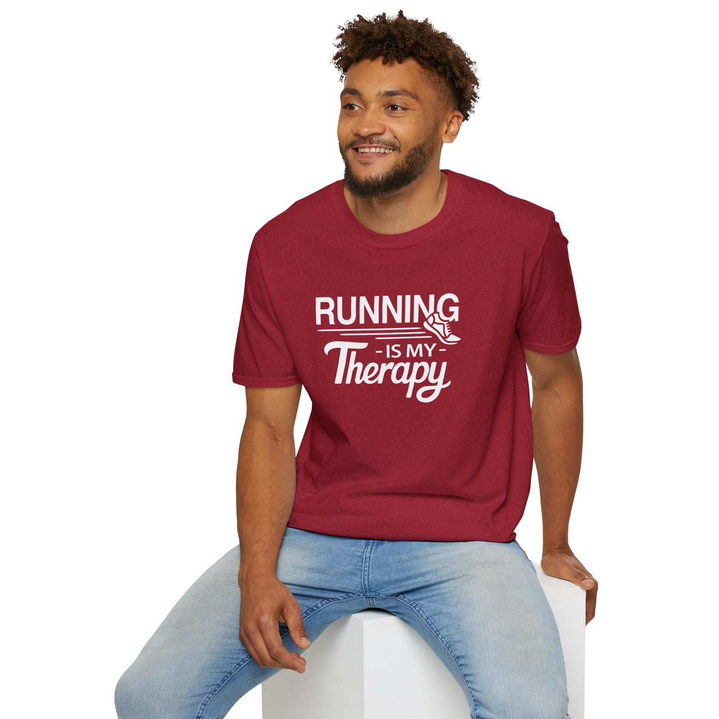 RUNNING Is My Therapy T-SHIRT | Inspirational Unisex Shirt for Runners | Gift for Fitness Enthusiast