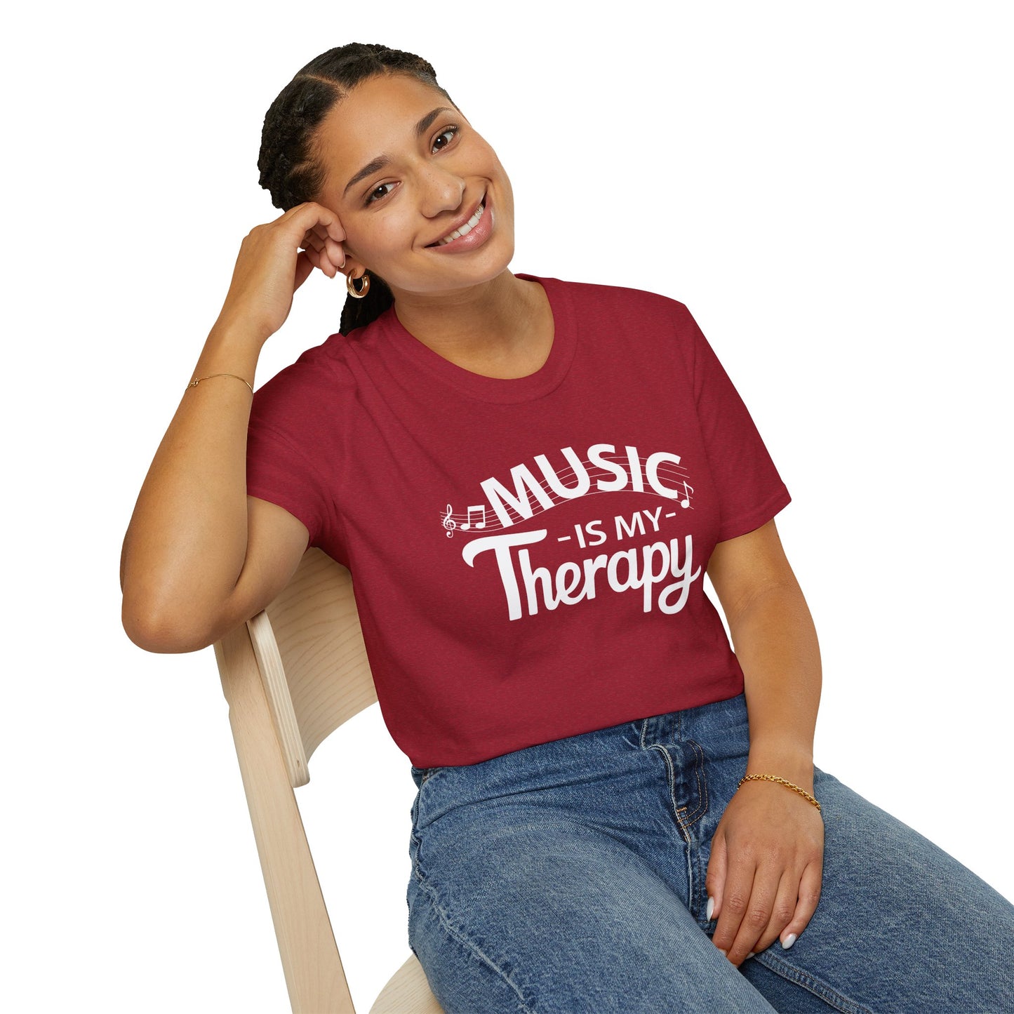 MUSIC Is My Therapy T-SHIRT | Inspirational Unisex Shirt for Music Lovers | Gift for Musicians, DJs