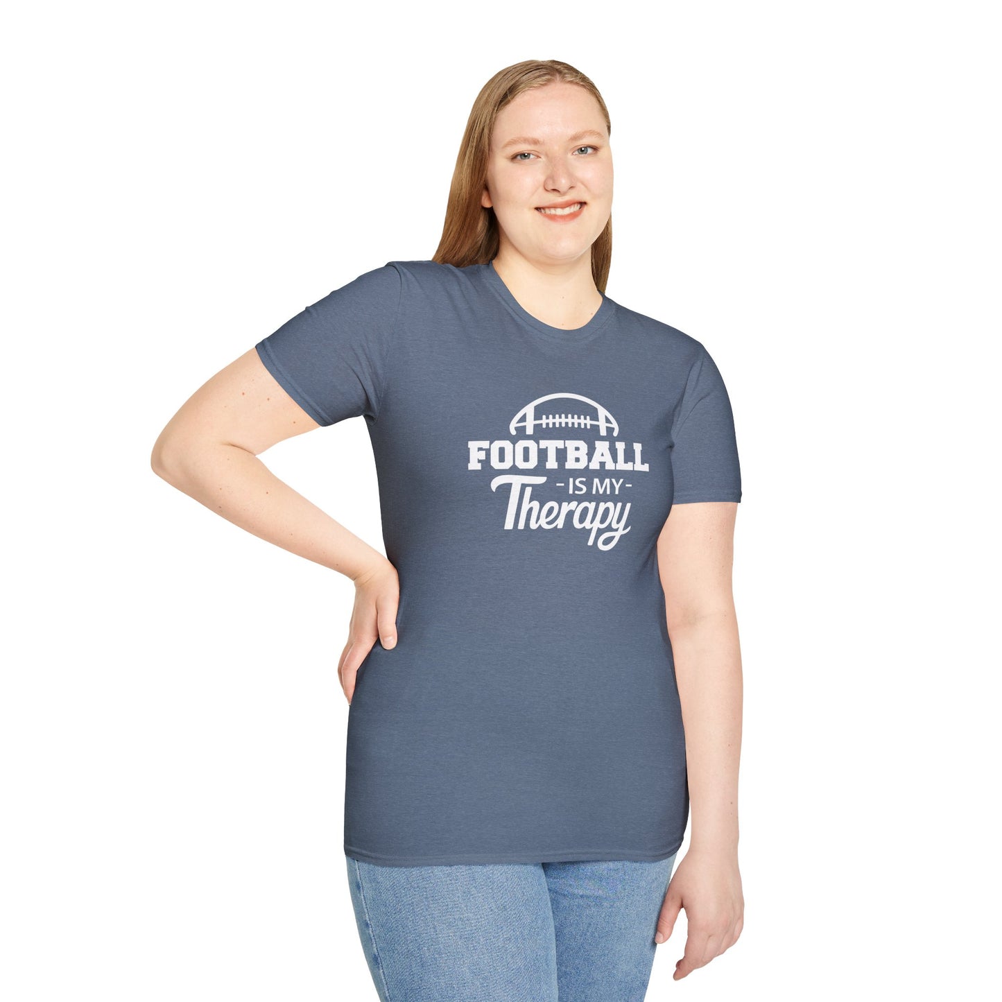 FOOTBALL Is My Therapy T-SHIRT | Inspirational Unisex Shirt for Football Lovers | Sports Enthusiast Gift