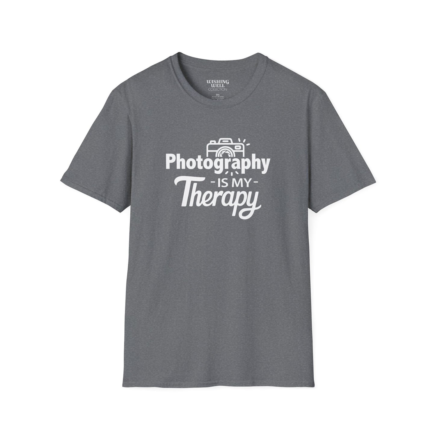 PHOTOGRAPHY Is My Therapy T-SHIRT | Inspirational Unisex Shirt for Photographers | Gift for Photo Enthusiast