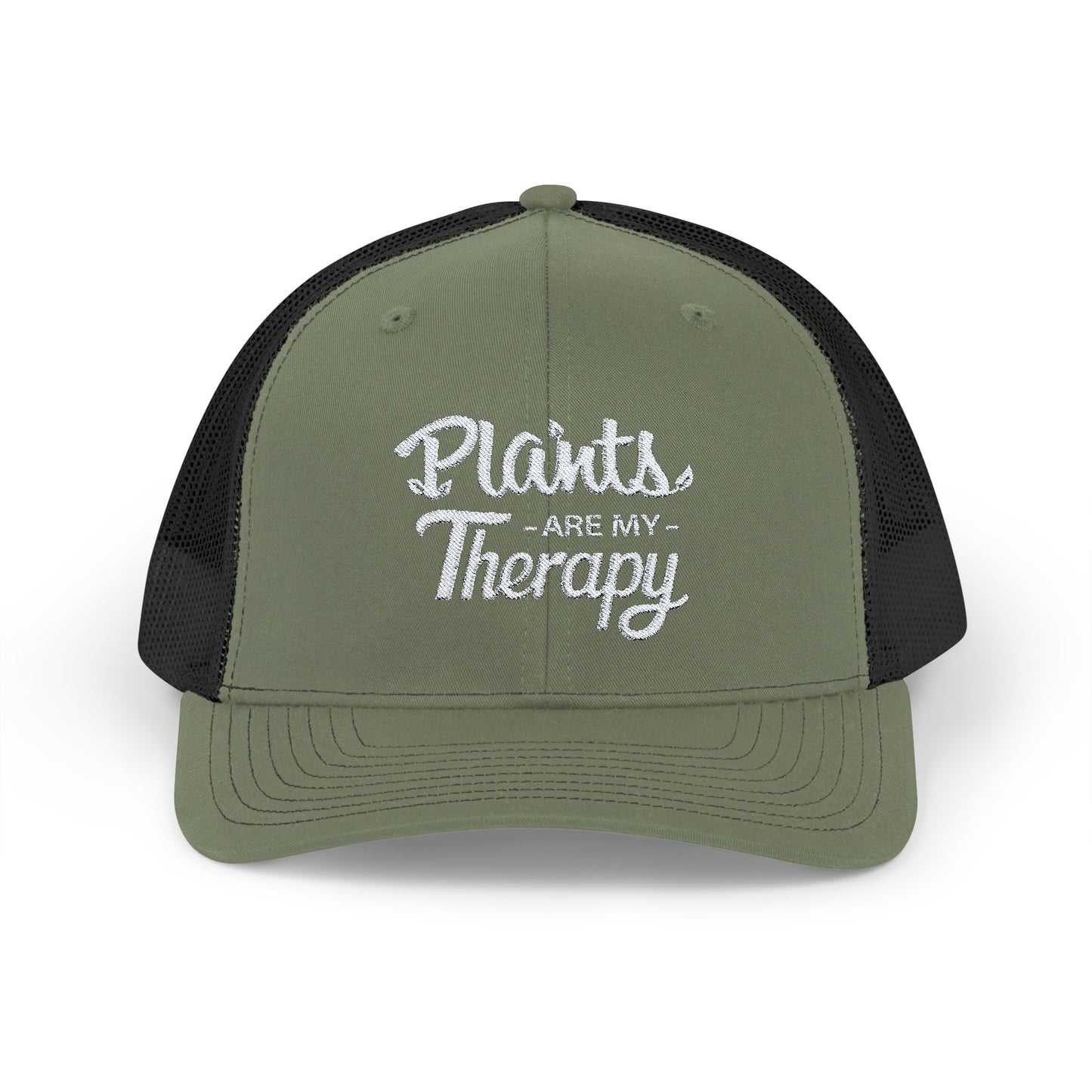 PLANTS Are My Therapy EMBROIDERED HAT | Trucker Cap for Plant Lovers | Gift for Gardener