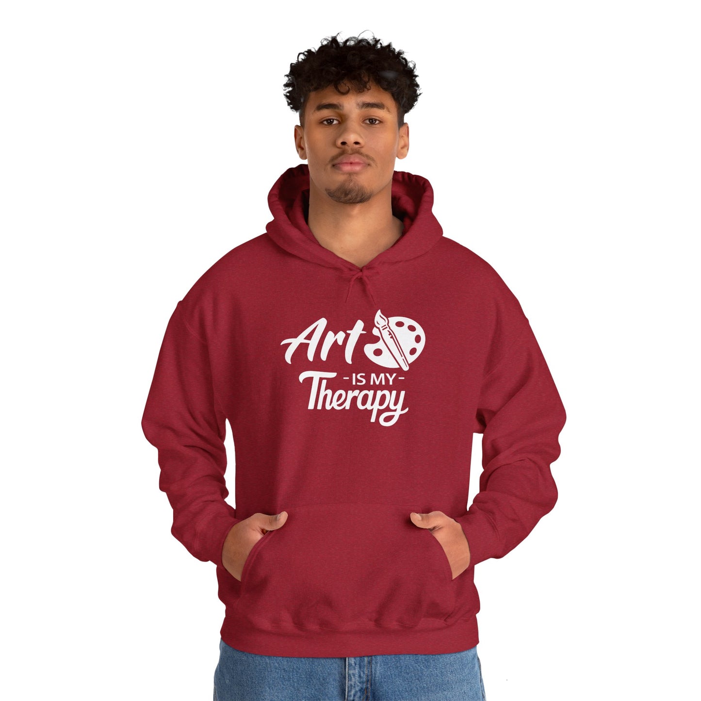 ART Is My Therapy HOODIE | Inspirational Unisex Hooded Sweatshirt for Art Lovers | Creative Gift for Artists & Art Enthusiasts