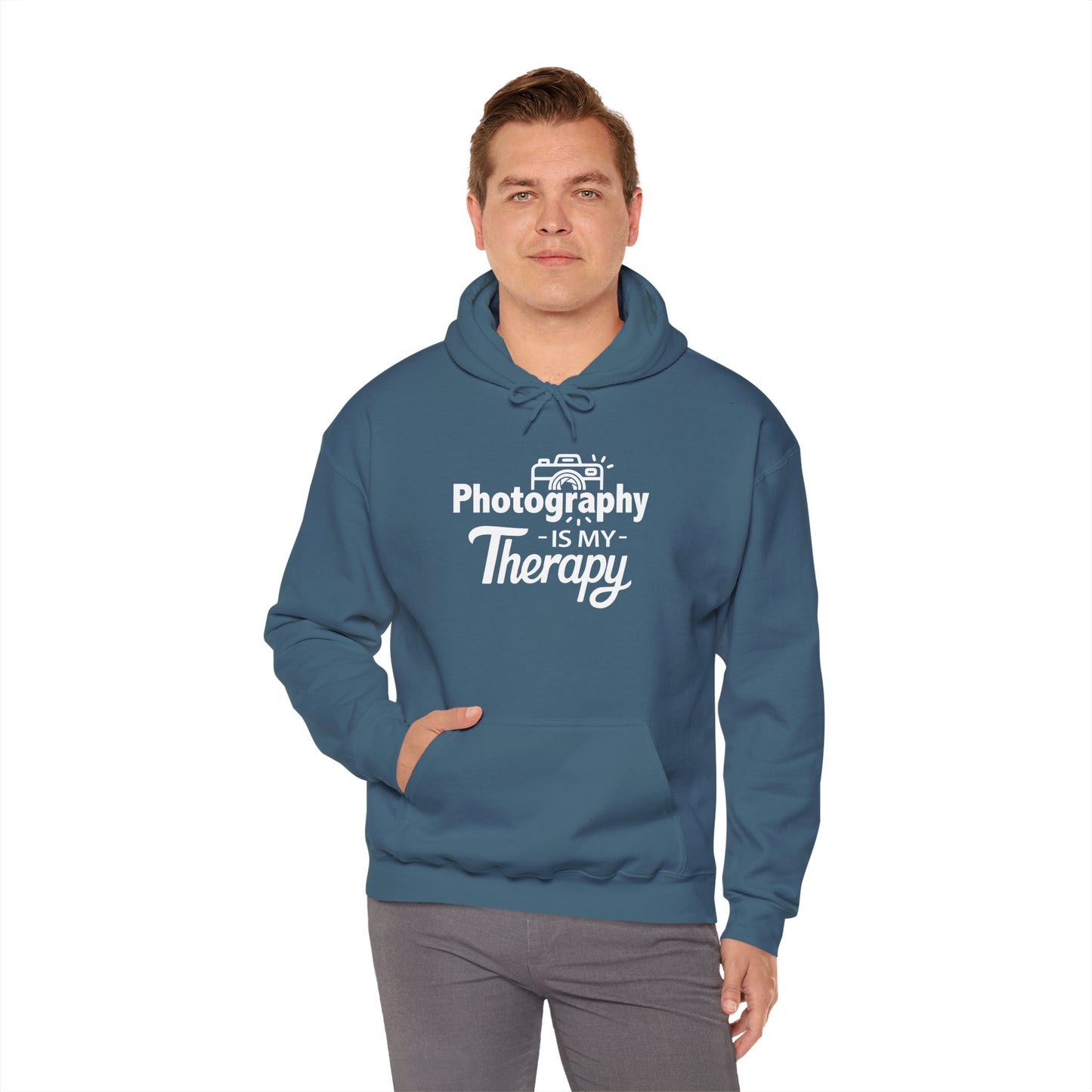 PHOTOGRAPHY Is My Therapy HOODIE | Inspirational Unisex Hooded Sweatshirt for Photographers | Gift for Photo Enthusiast