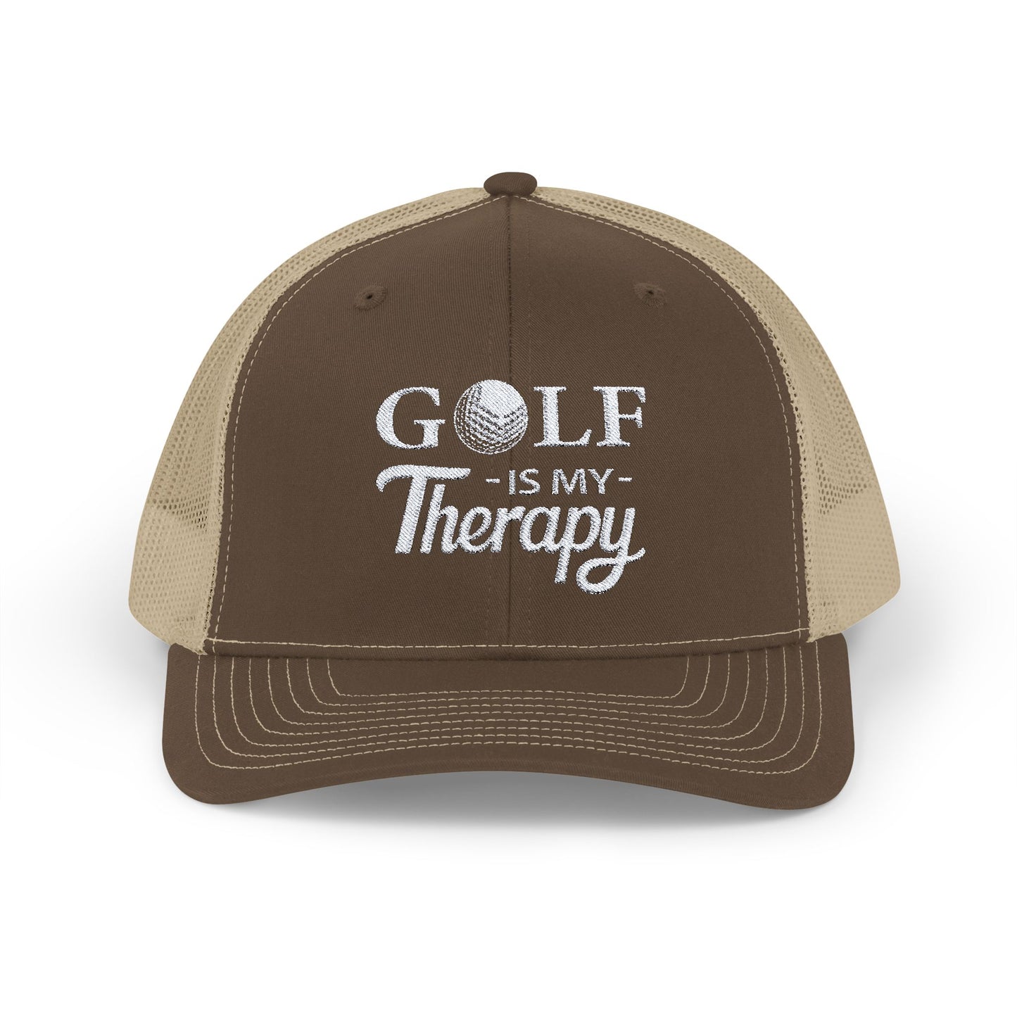 GOLF Is My Therapy EMBROIDERED HAT | Trucker Cap for Golf Lovers | Gift for Golf Enthusiasts