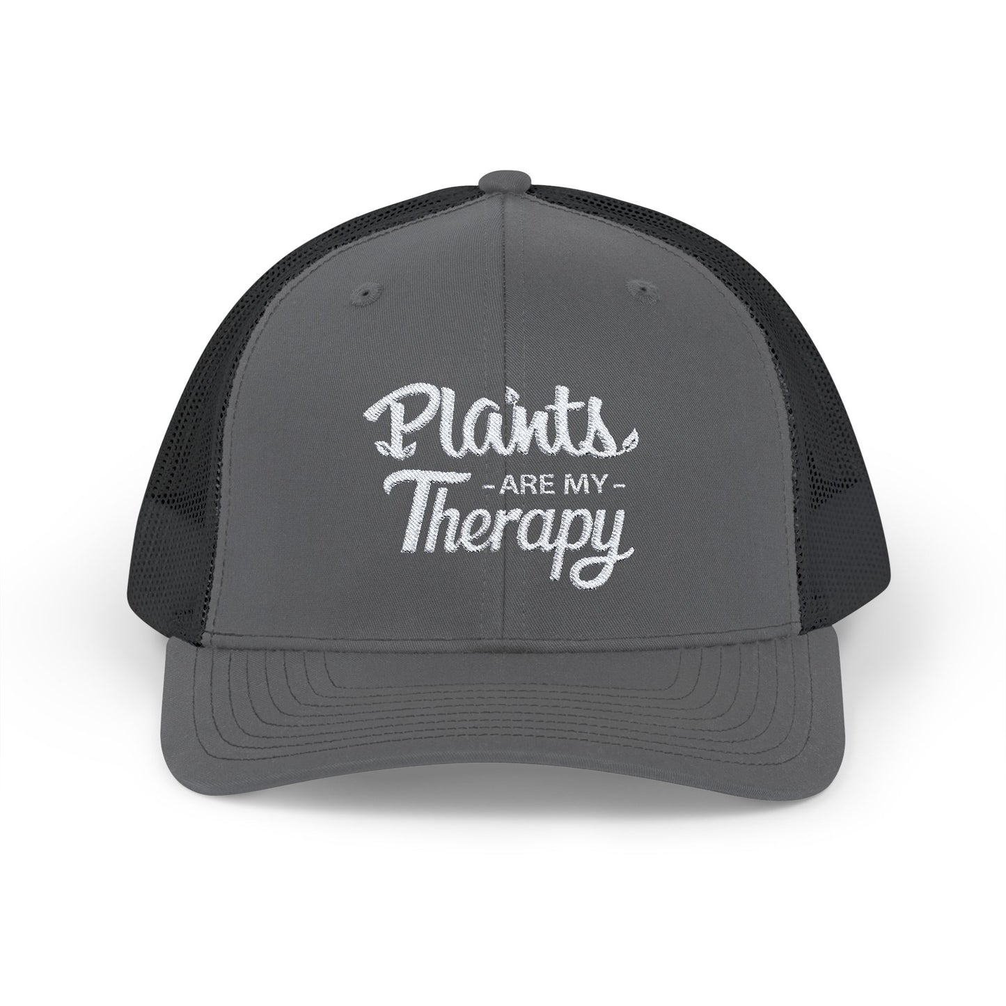 PLANTS Are My Therapy EMBROIDERED HAT | Trucker Cap for Plant Lovers | Gift for Gardener