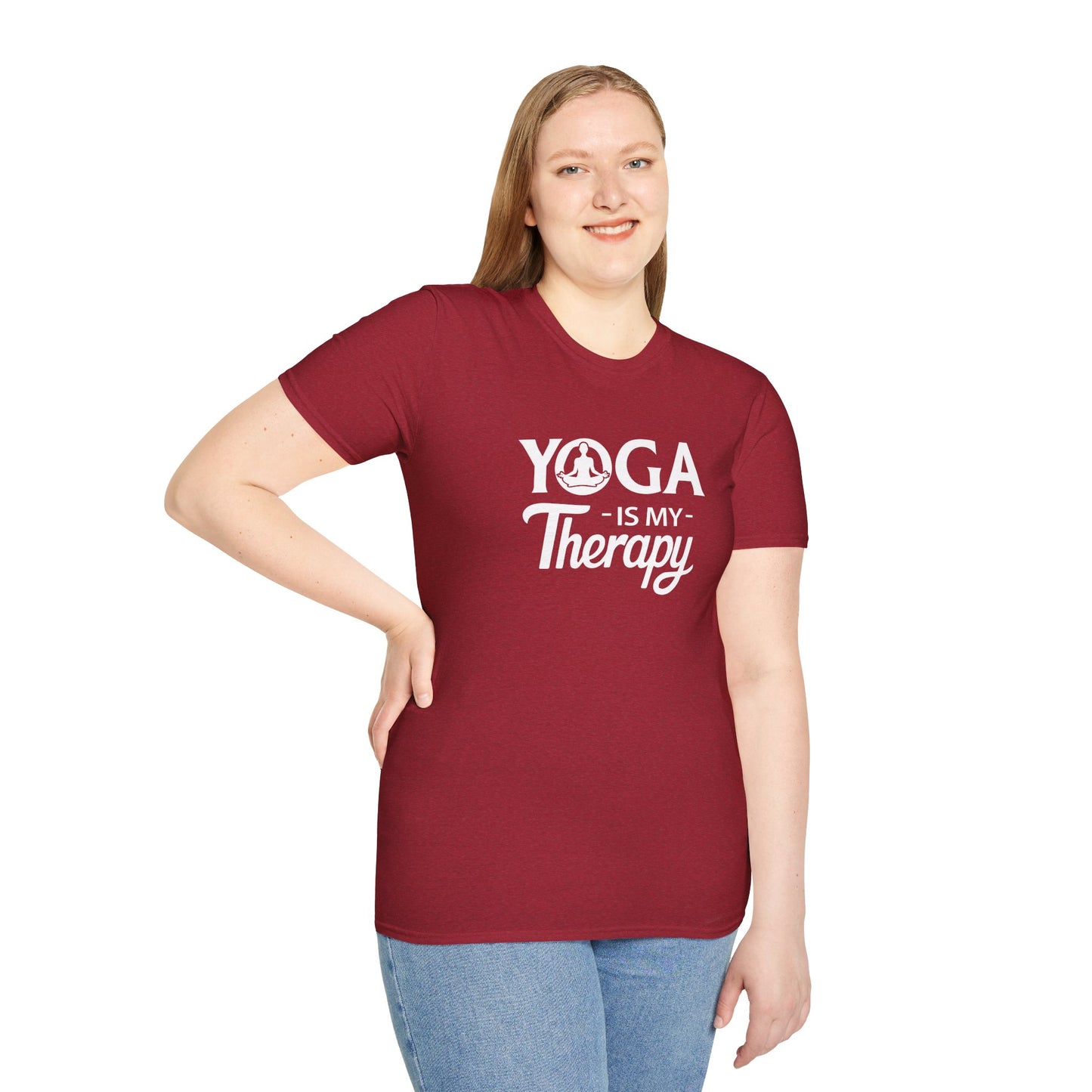 YOGA Is My Therapy T-SHIRT | Inspirational Unisex Shirt for Yoga Lover | Gift for Yoga Class, Meditation