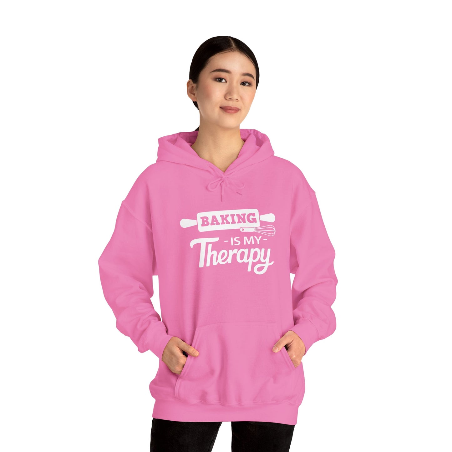 BAKING Is My Therapy HOODIE | Inspirational Unisex Hooded Sweatshirt for Bakers