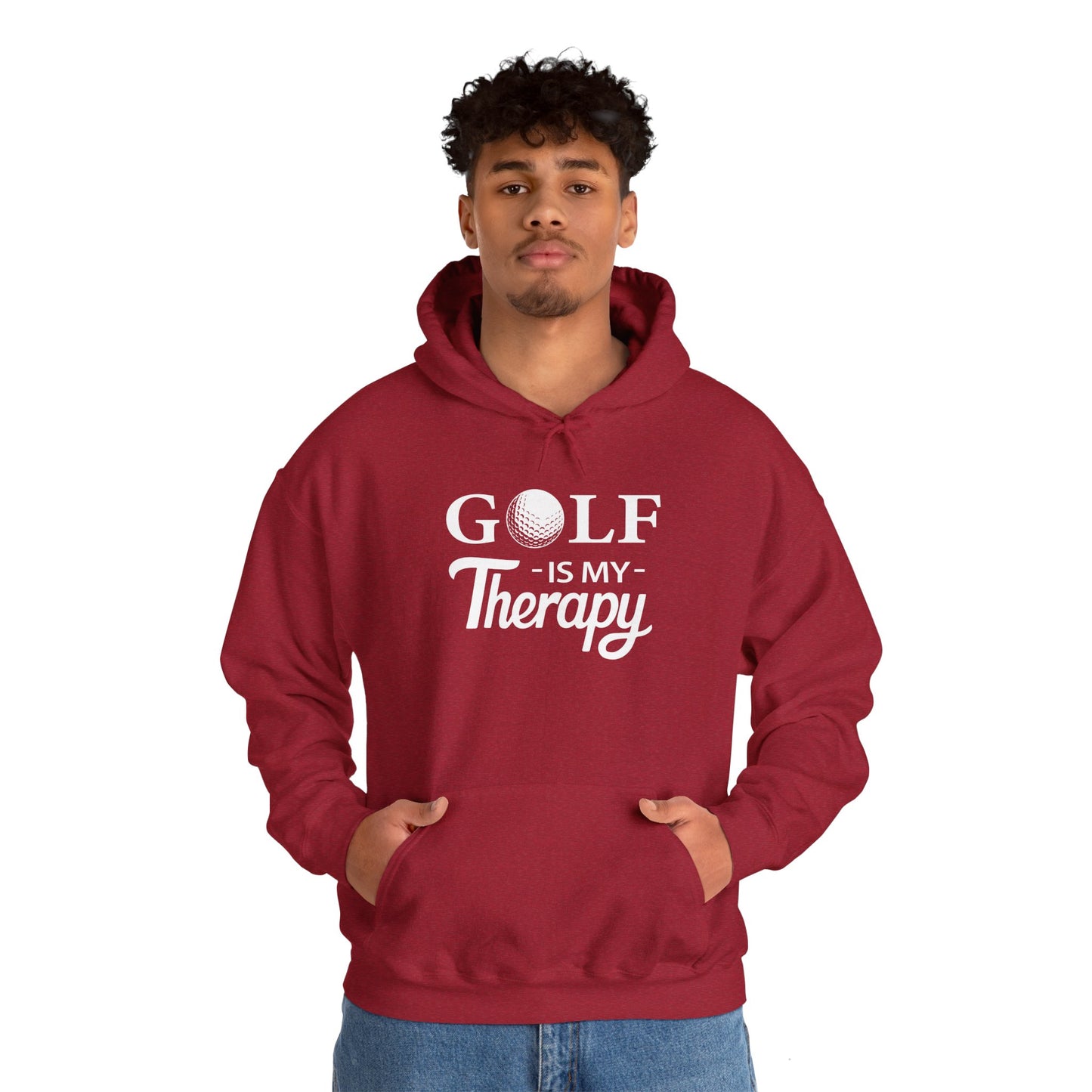 GOLF Is My Therapy HOODIE | Inspirational Unisex Shirt for Golfers | Gift for Golf Enthusiasts